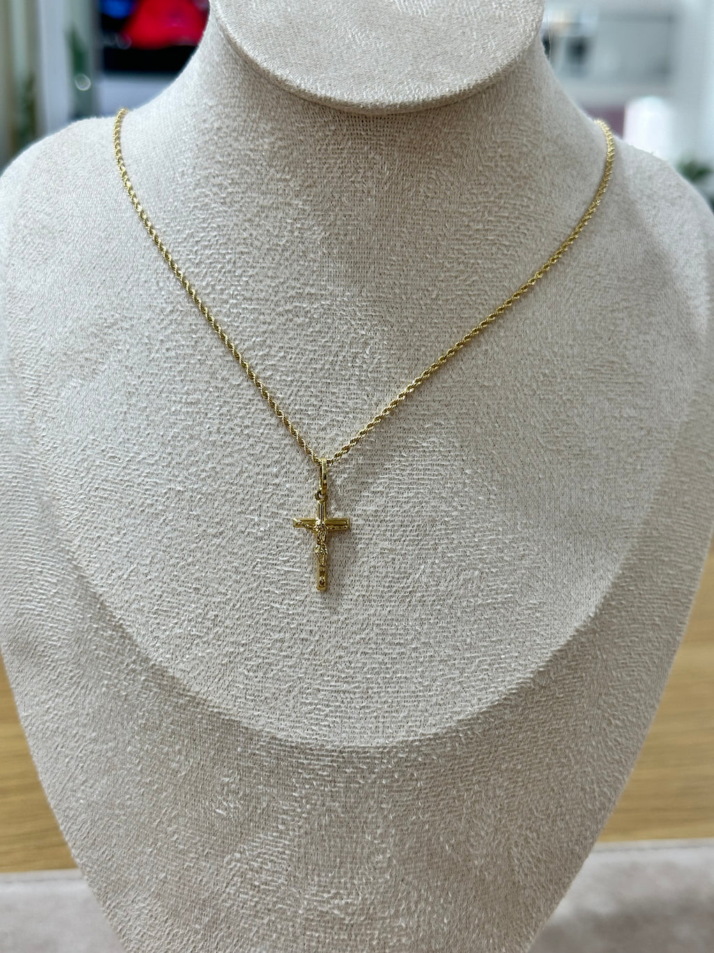 COLLANA LASER ORO 18KT CON CROCE