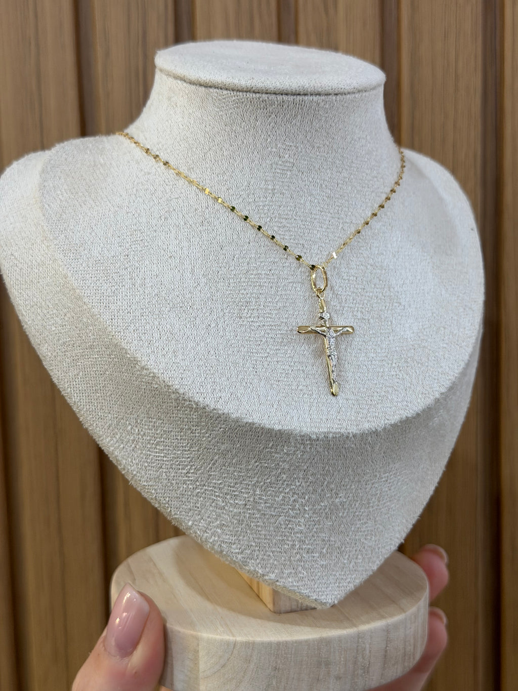 COLLANA CROCE ORO 18KT