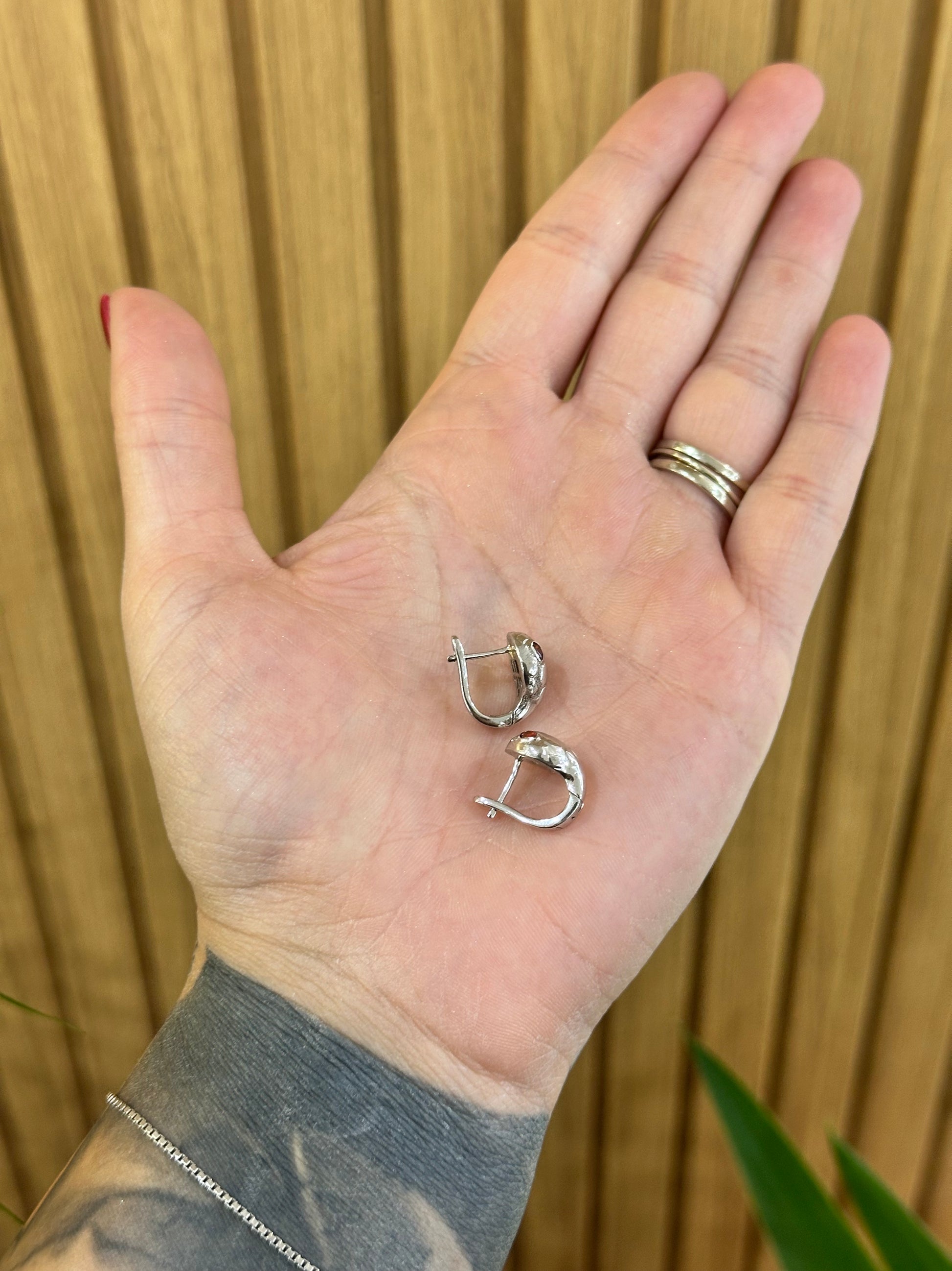 ORECCHINI SNAKE ARGENTO