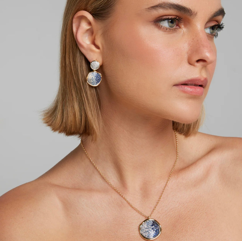 COLLANA DISCO GRANDE ARGENTO DORATO SOGNI