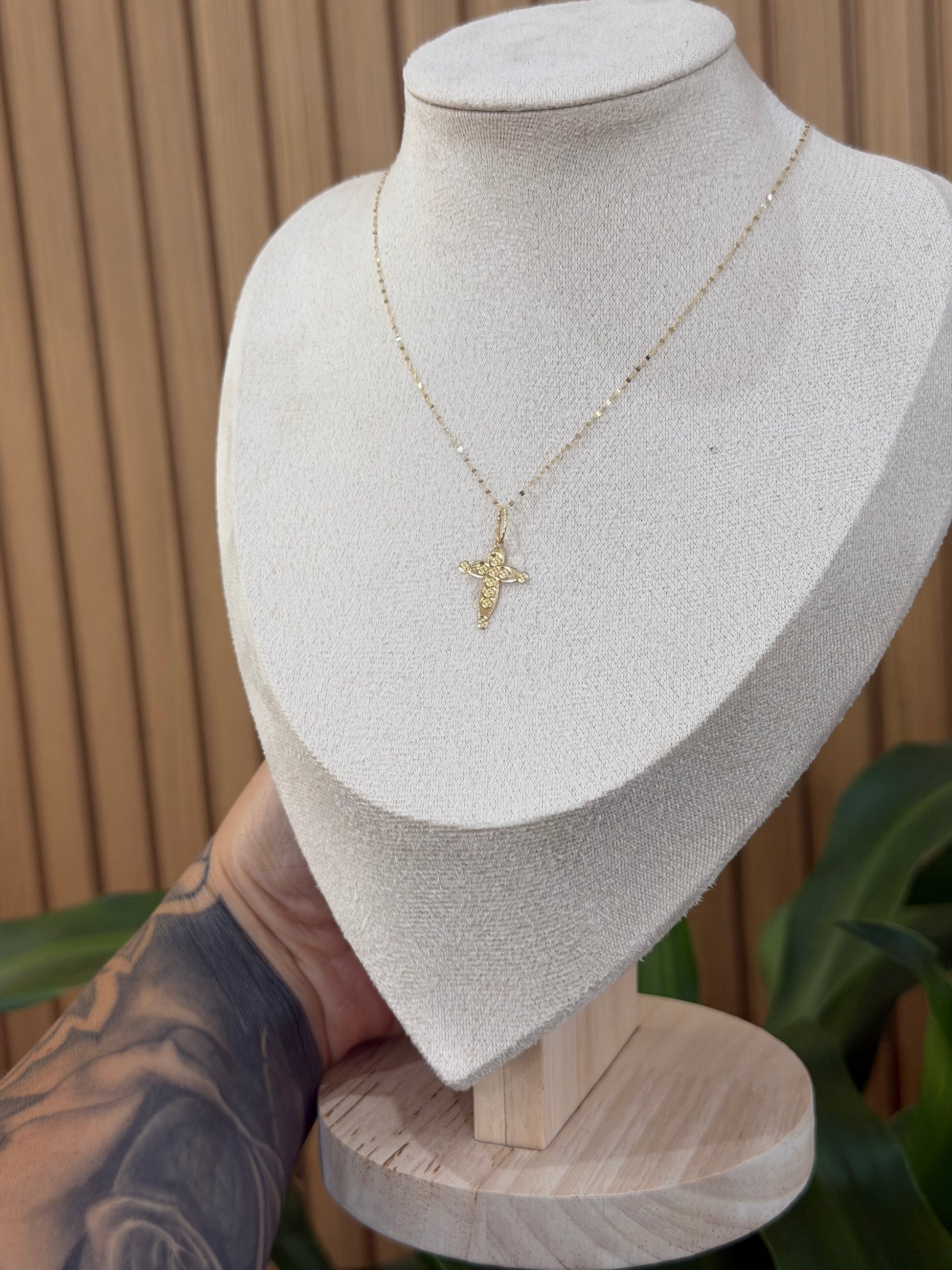 COLLANA CON CROCE ORO 18KT