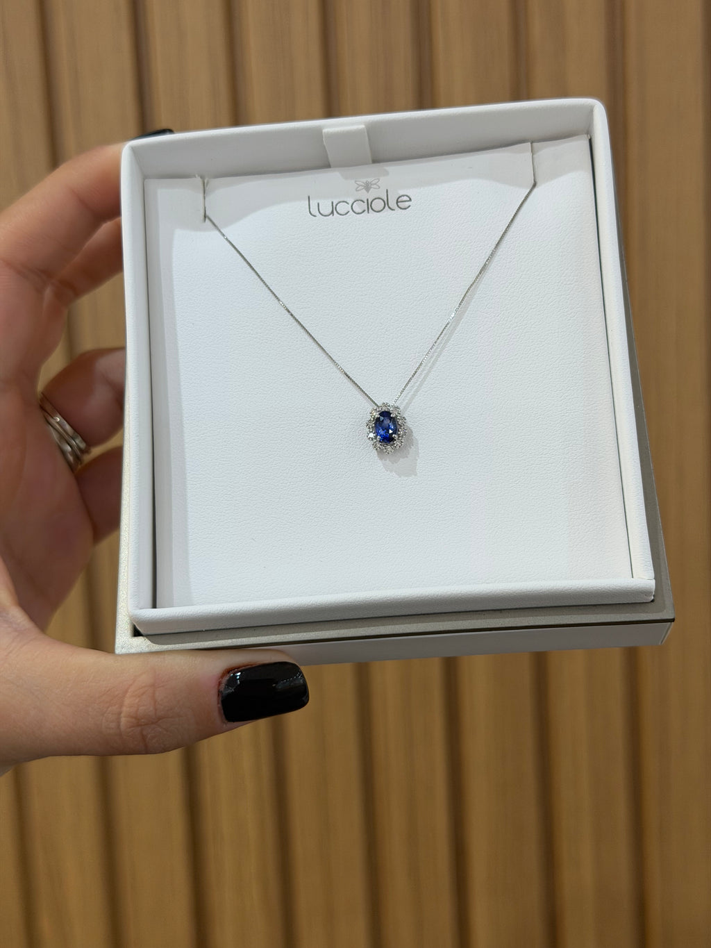 COLLANA KATE ORO 18KT CON DIAMANTI E ZAFFIRO