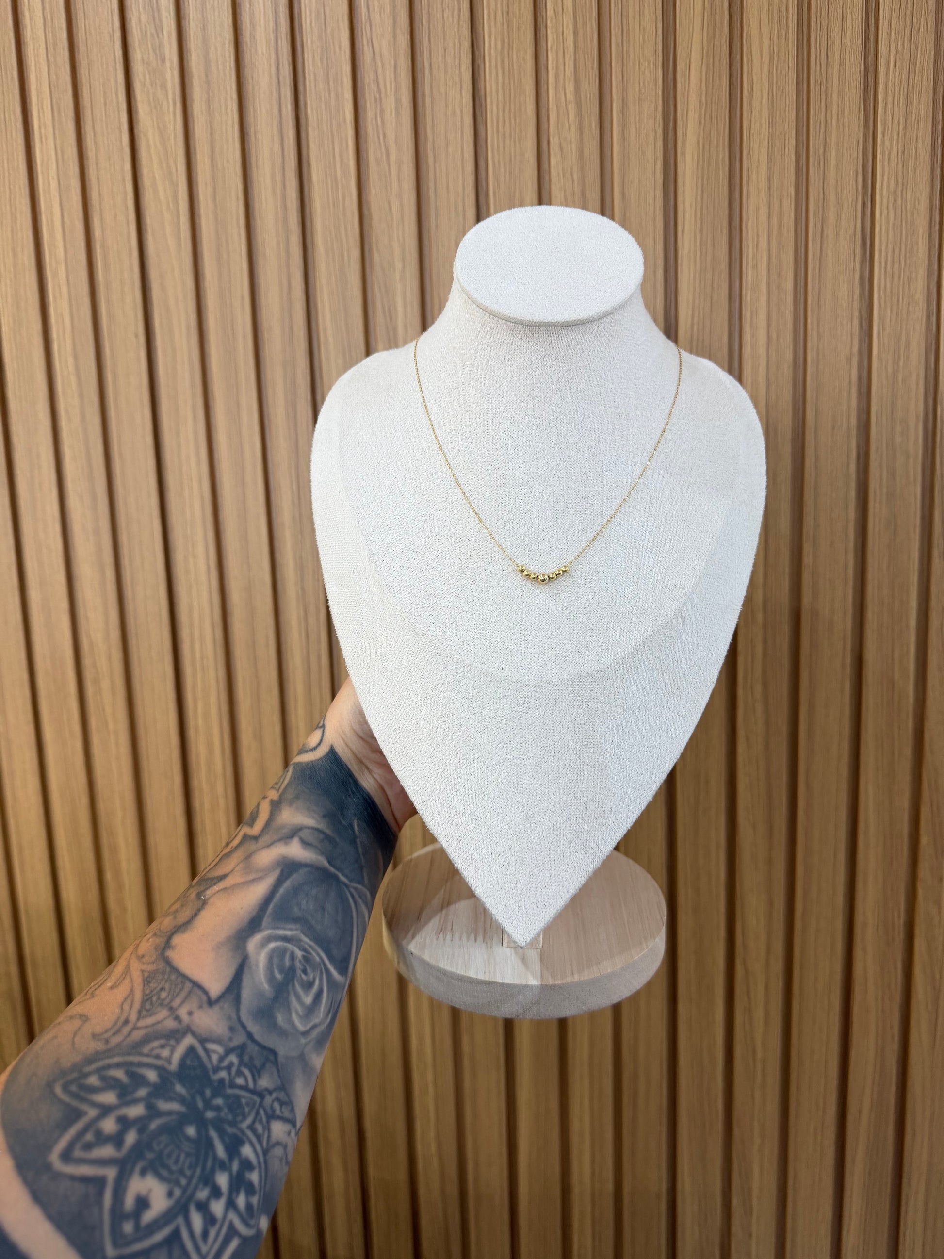 COLLANA SFERE ORO 18KT