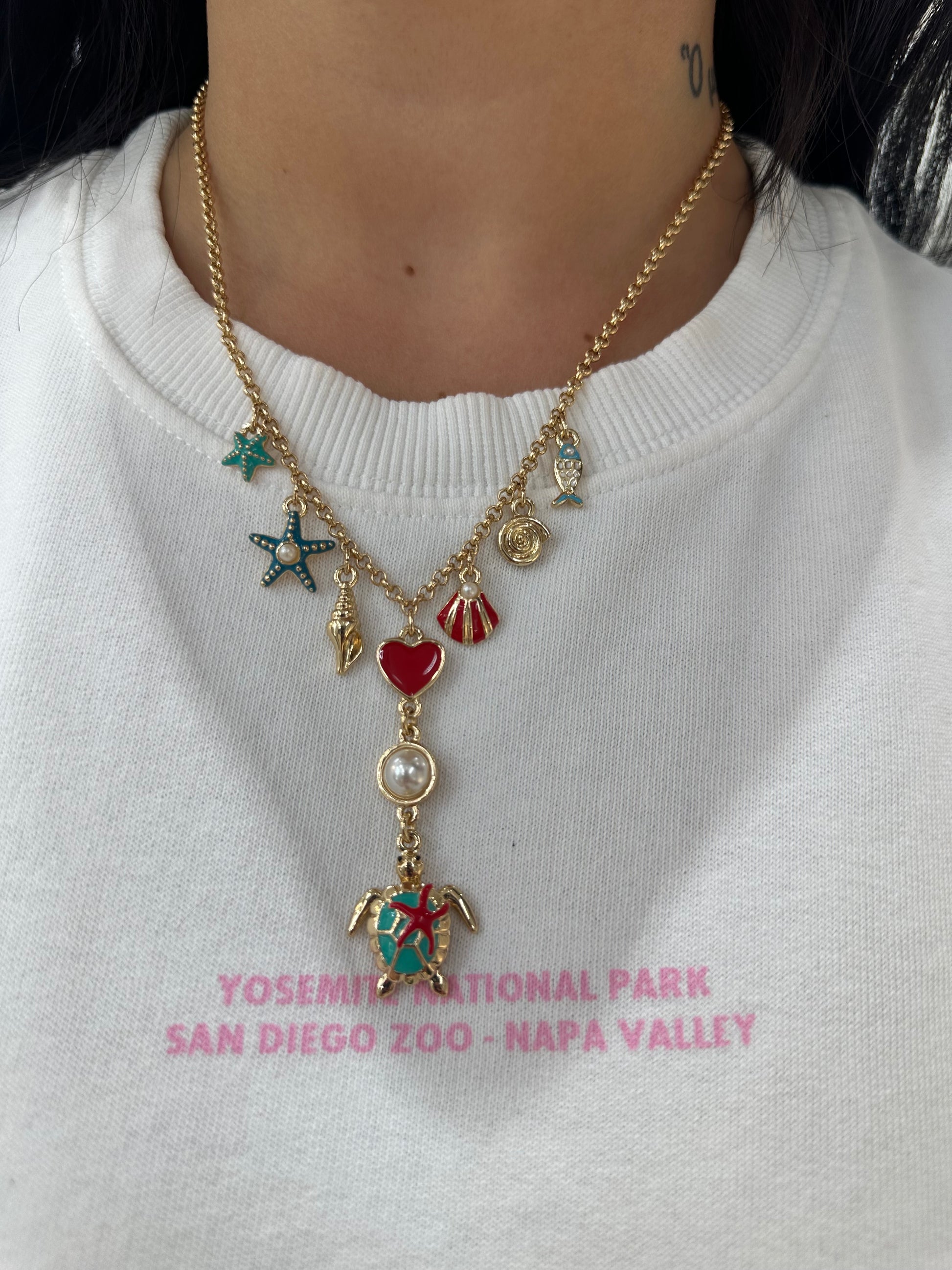 COLLANA AMO CAPRI CON TARTARUGA