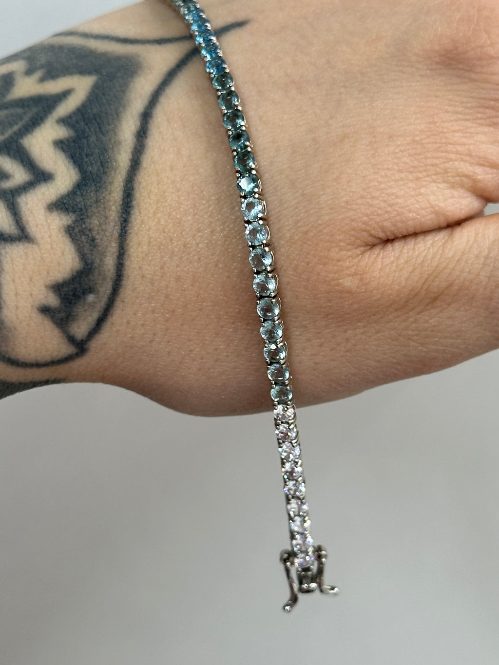 BRACCIALE TENNIS DEGRADÈ ARGENTO