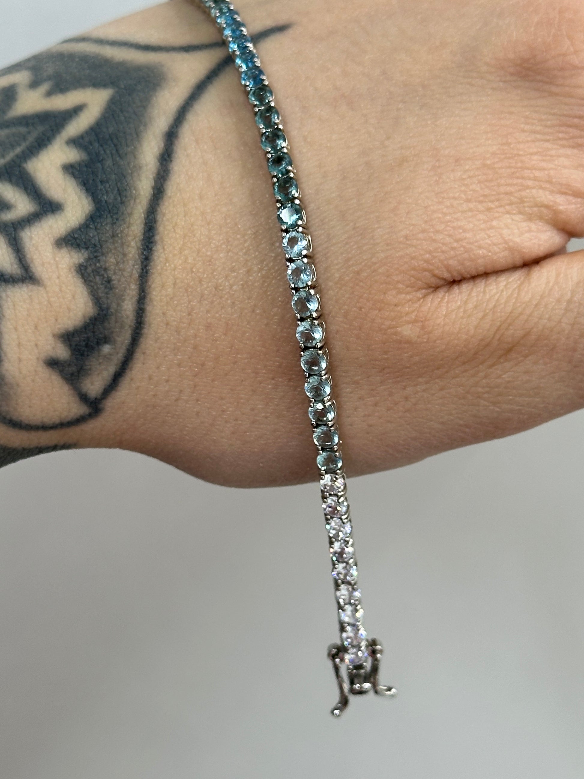 BRACCIALE TENNIS DEGRADÈ ARGENTO