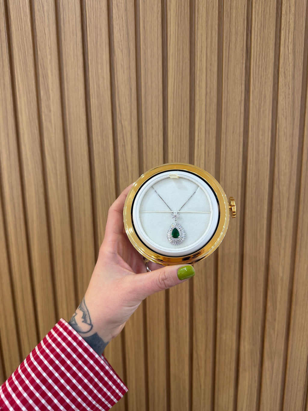 BOX PALLINA DI NATALE BIANCA CON COLLANA ARGENTO 925