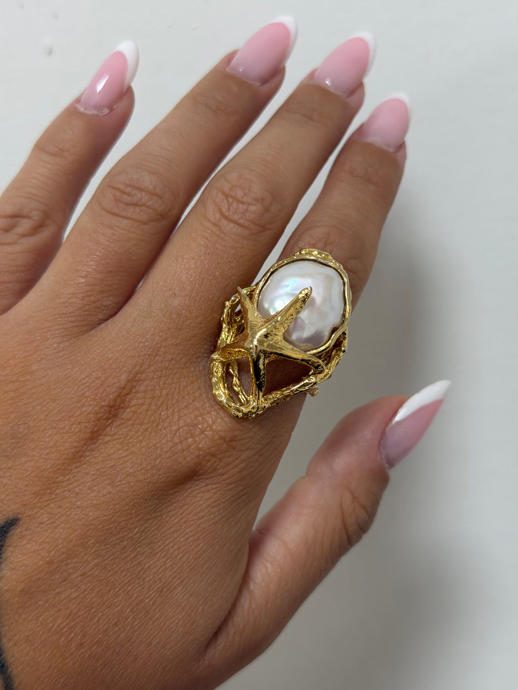ANELLO FEDELE STELLA CON PERLA