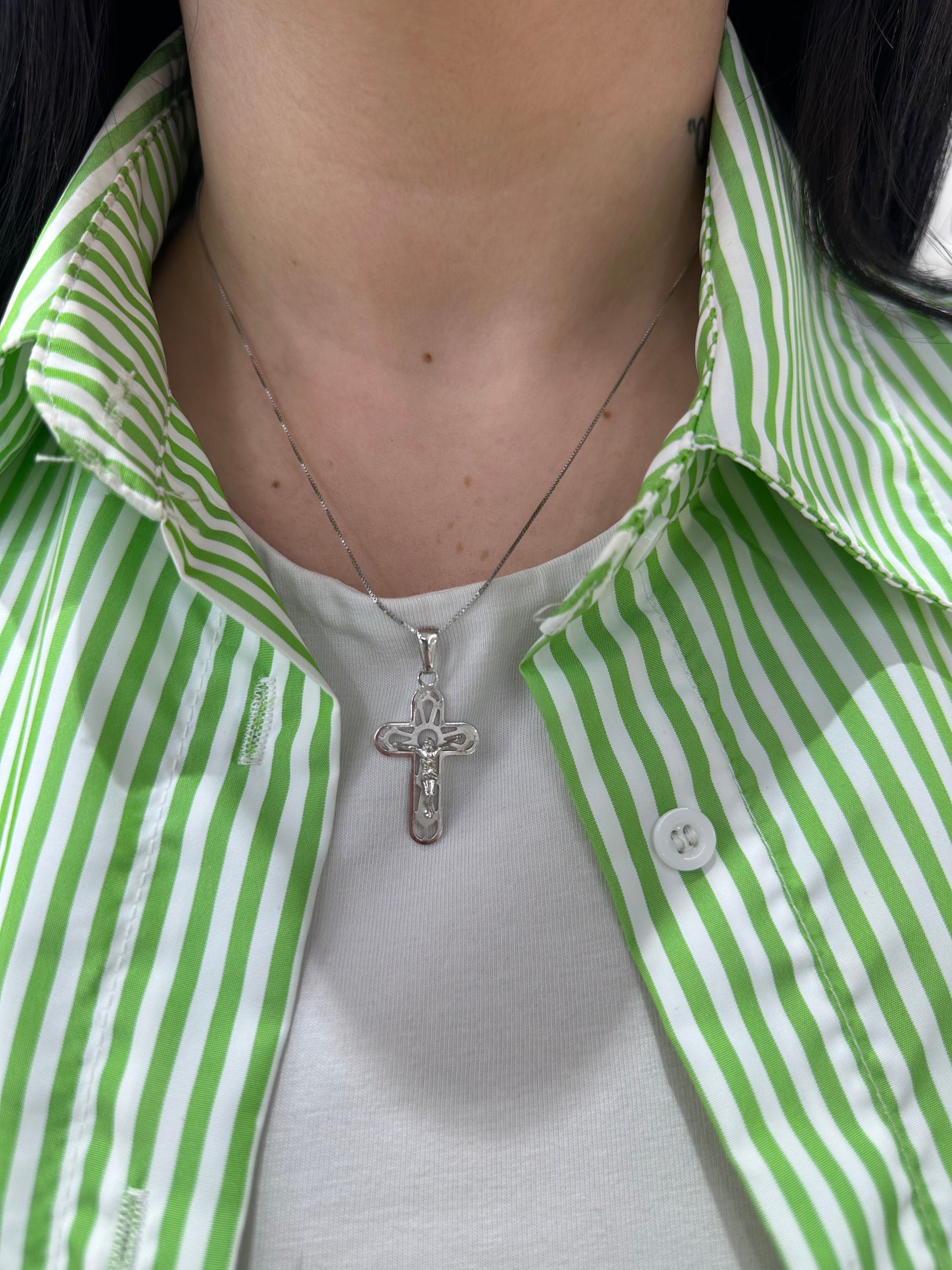 COLLANA CROCE ARGENTO 925