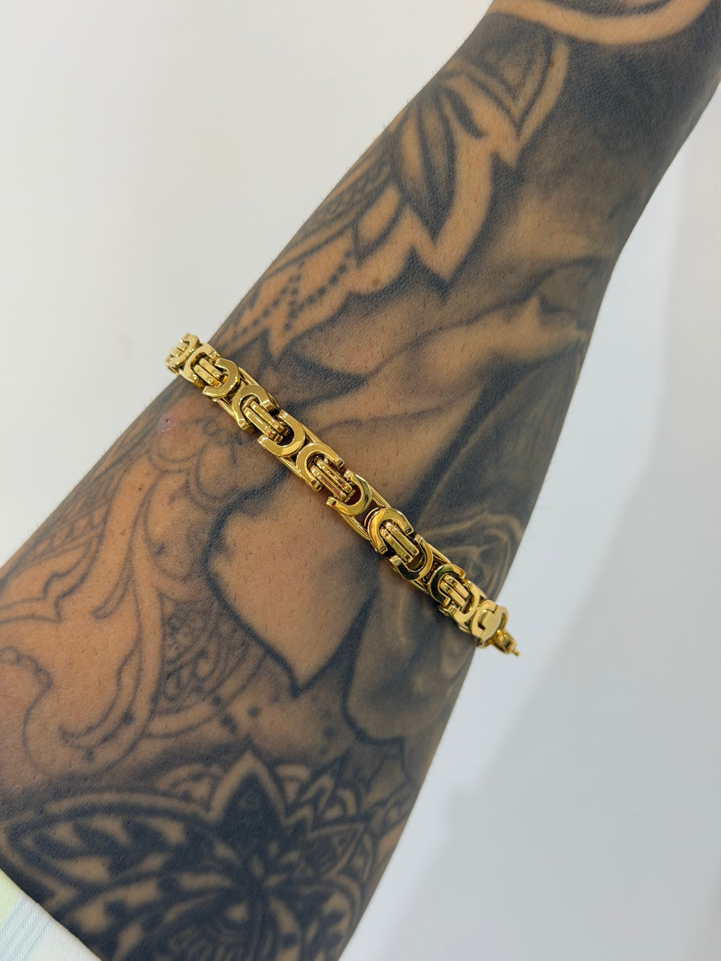 BRACCIALE ENEA ACCIAIO CON DORATURA