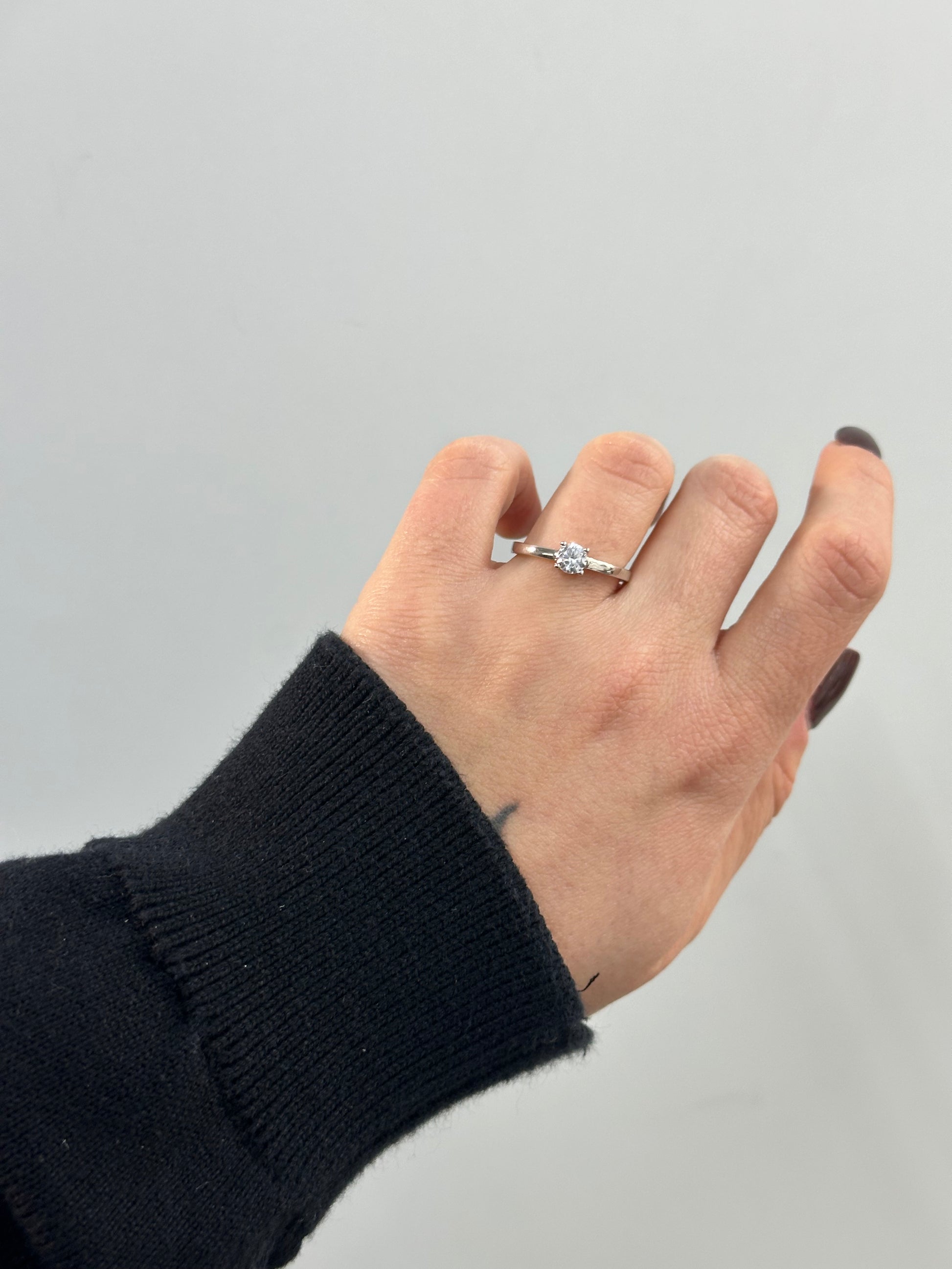 ANELLO SOLITARIO ARGENTO 925