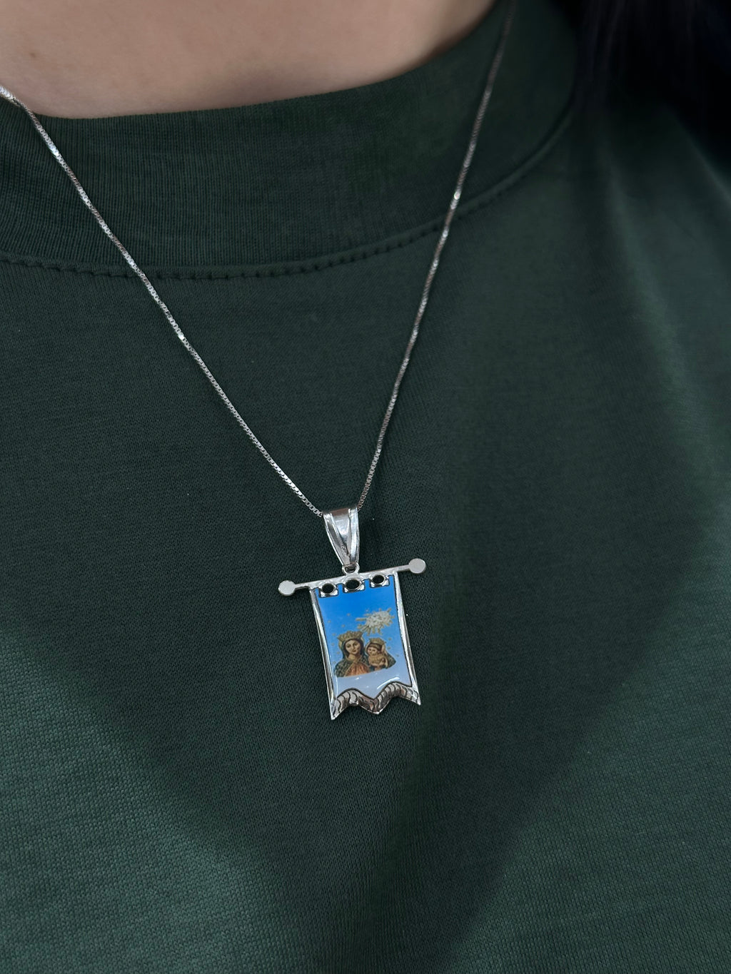 COLLANA MADONNA DELL'ARCO ARGENTO 925