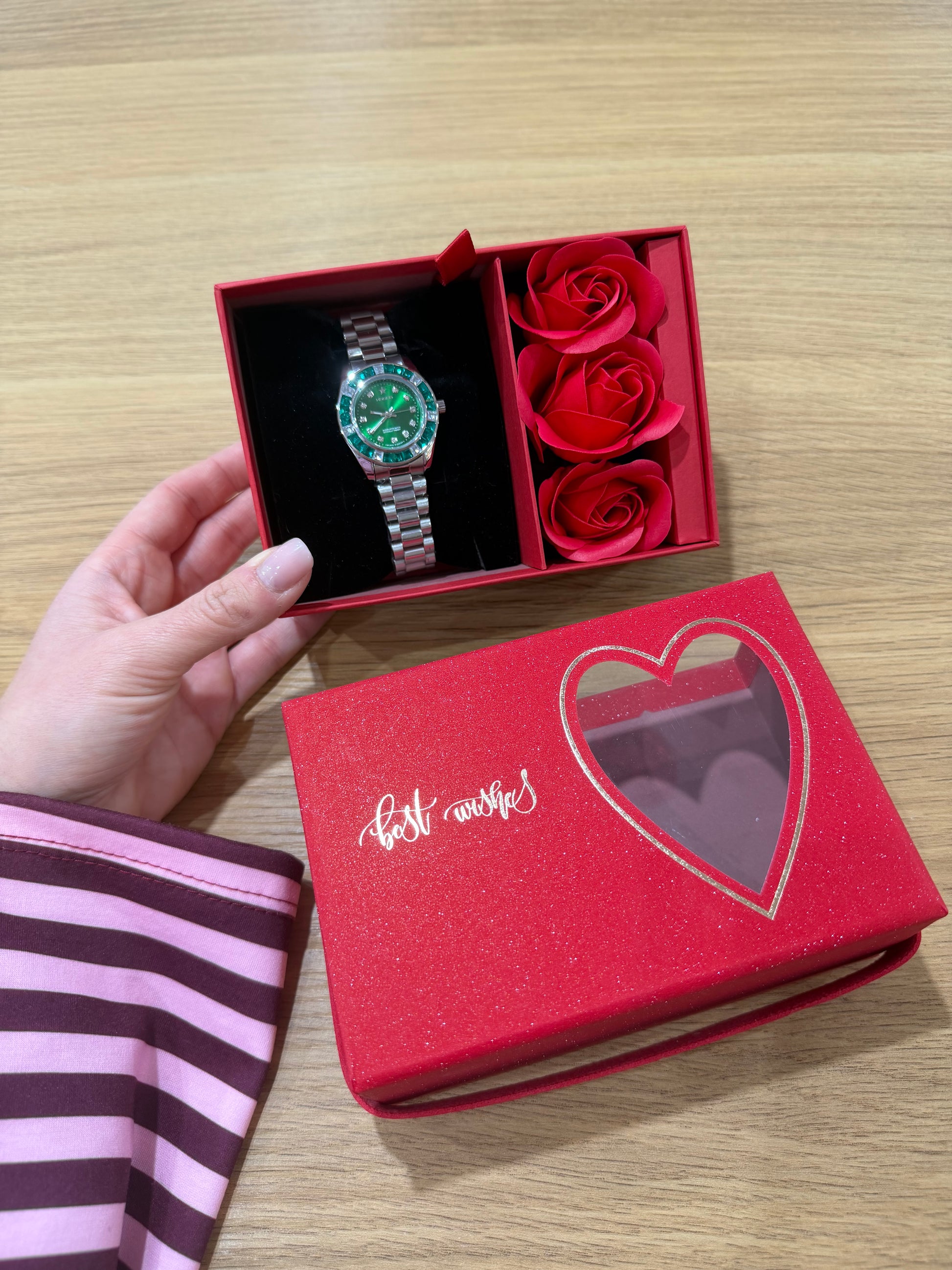 BOX SECRET CON OROLOGIO HOOPS VERDE