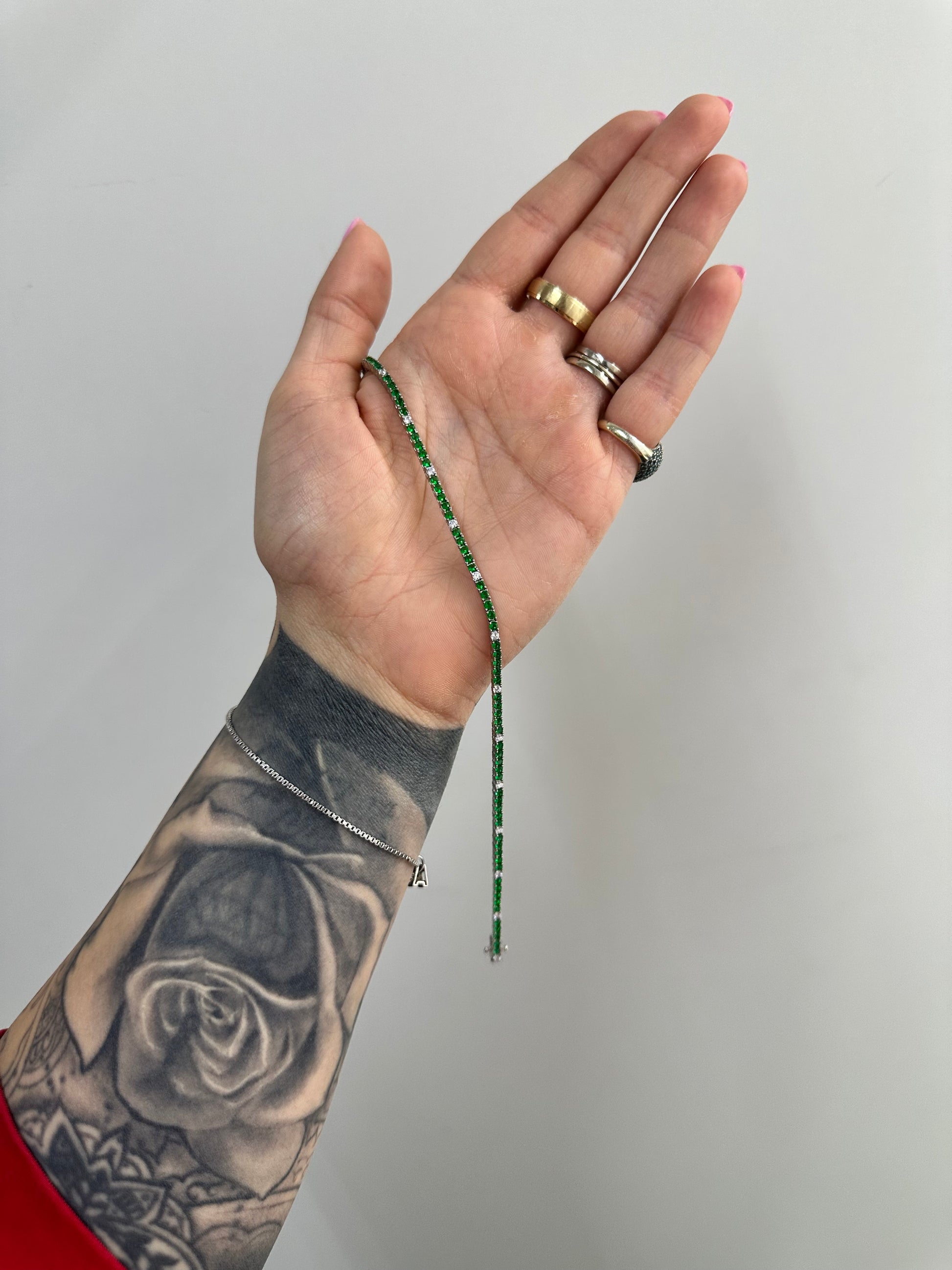 BRACCIALE TENNIS ALTERNATO GREEN