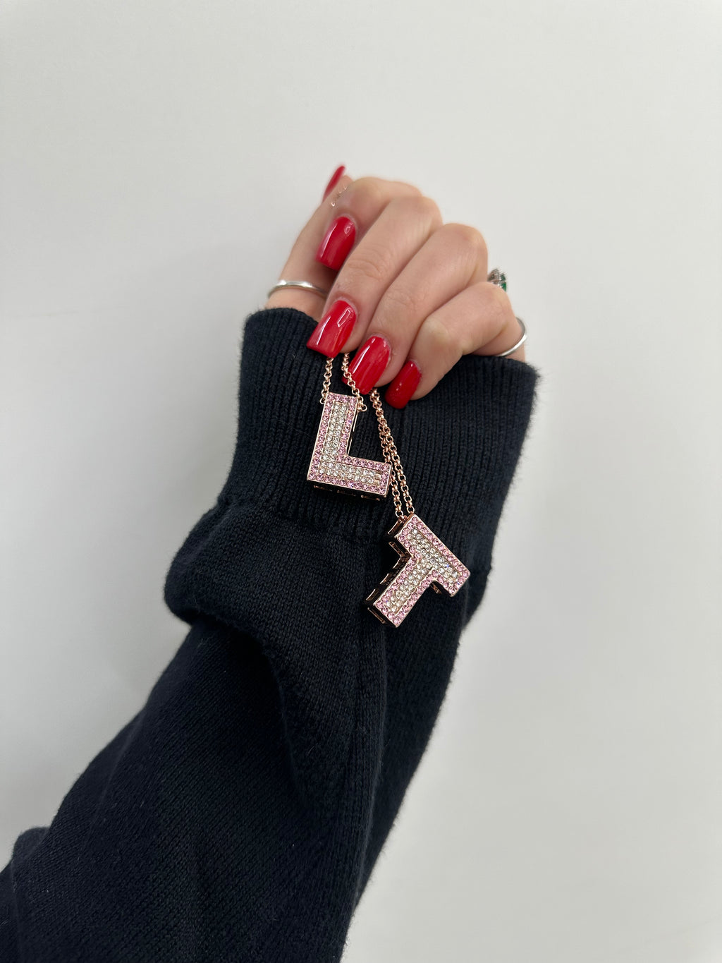 COLLANA INIZIALE PICCOLA MEWO ROSA