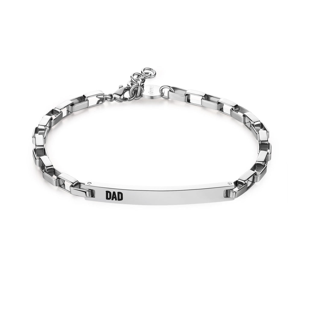 BRACCIALE DAD TARGA ACCIAIO S'AGAPO