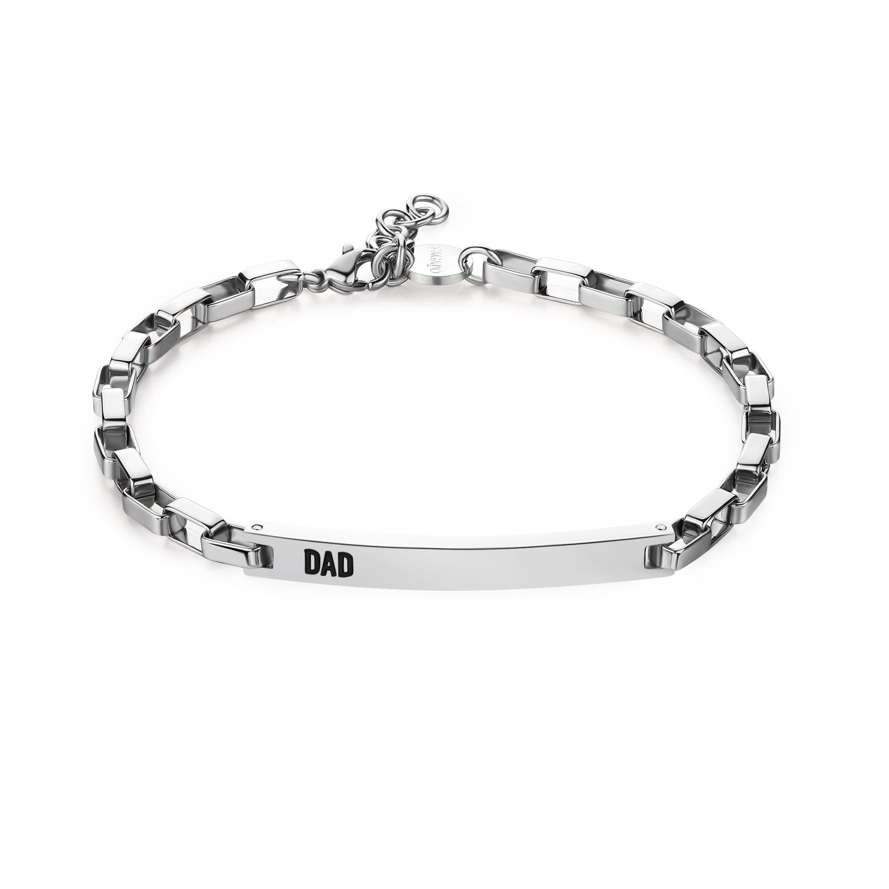 BRACCIALE DAD TARGA ACCIAIO S'AGAPO
