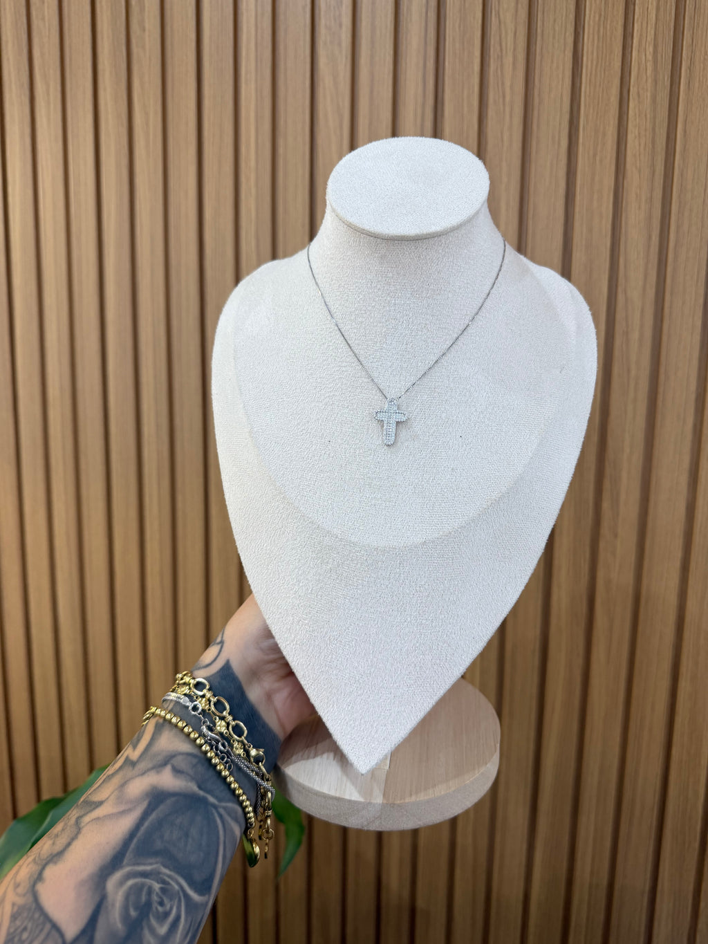 COLLANA ARGENTO 925 CROCE CHIC