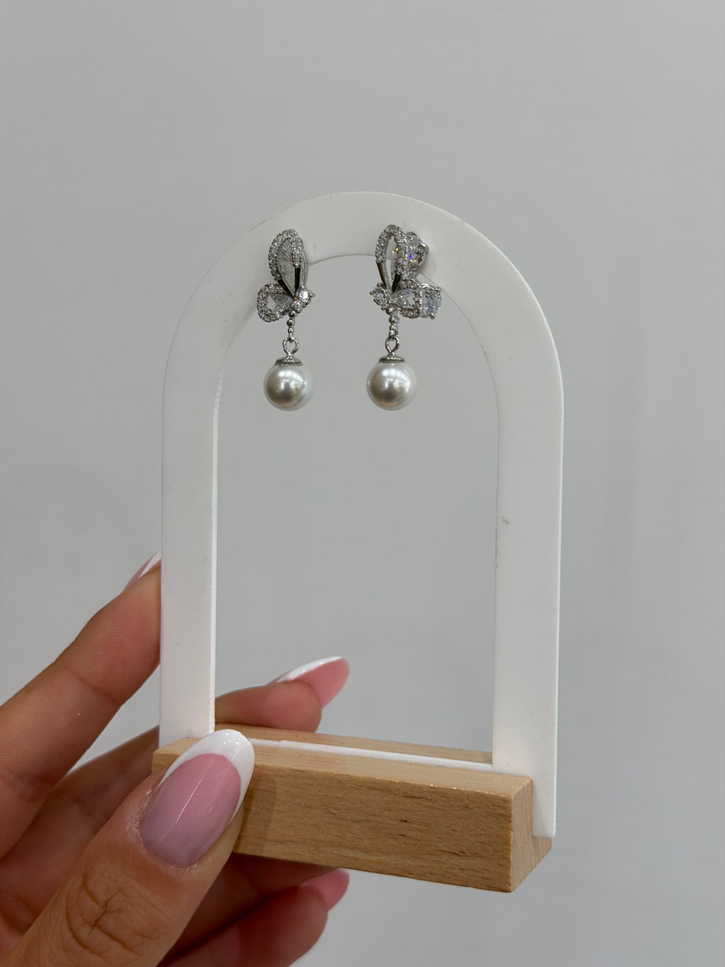 ORECCHINI BUTTERFLY CON PERLA ARGENTO 925