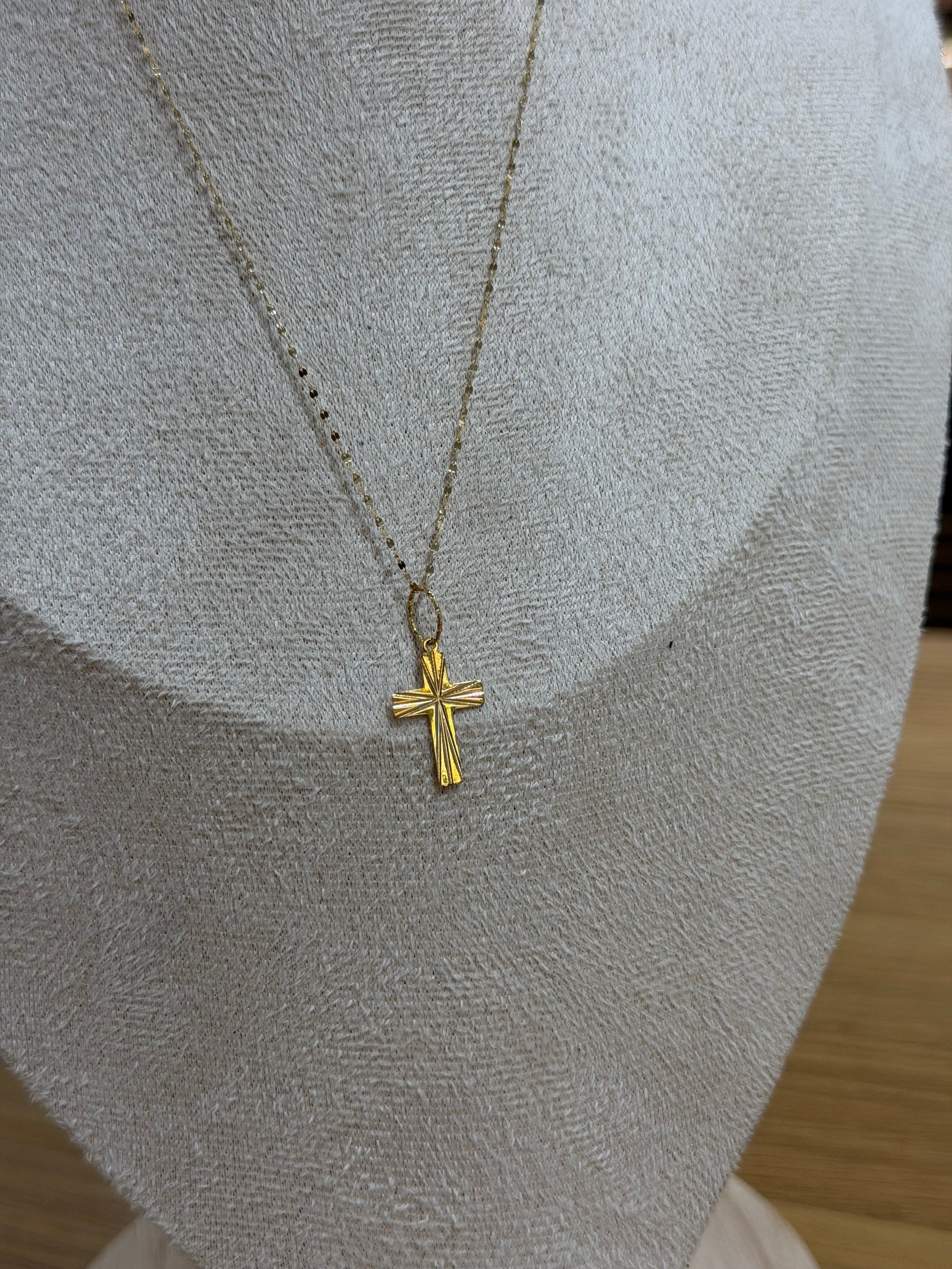 COLLANA ORO 18KT CON CROCE LINE