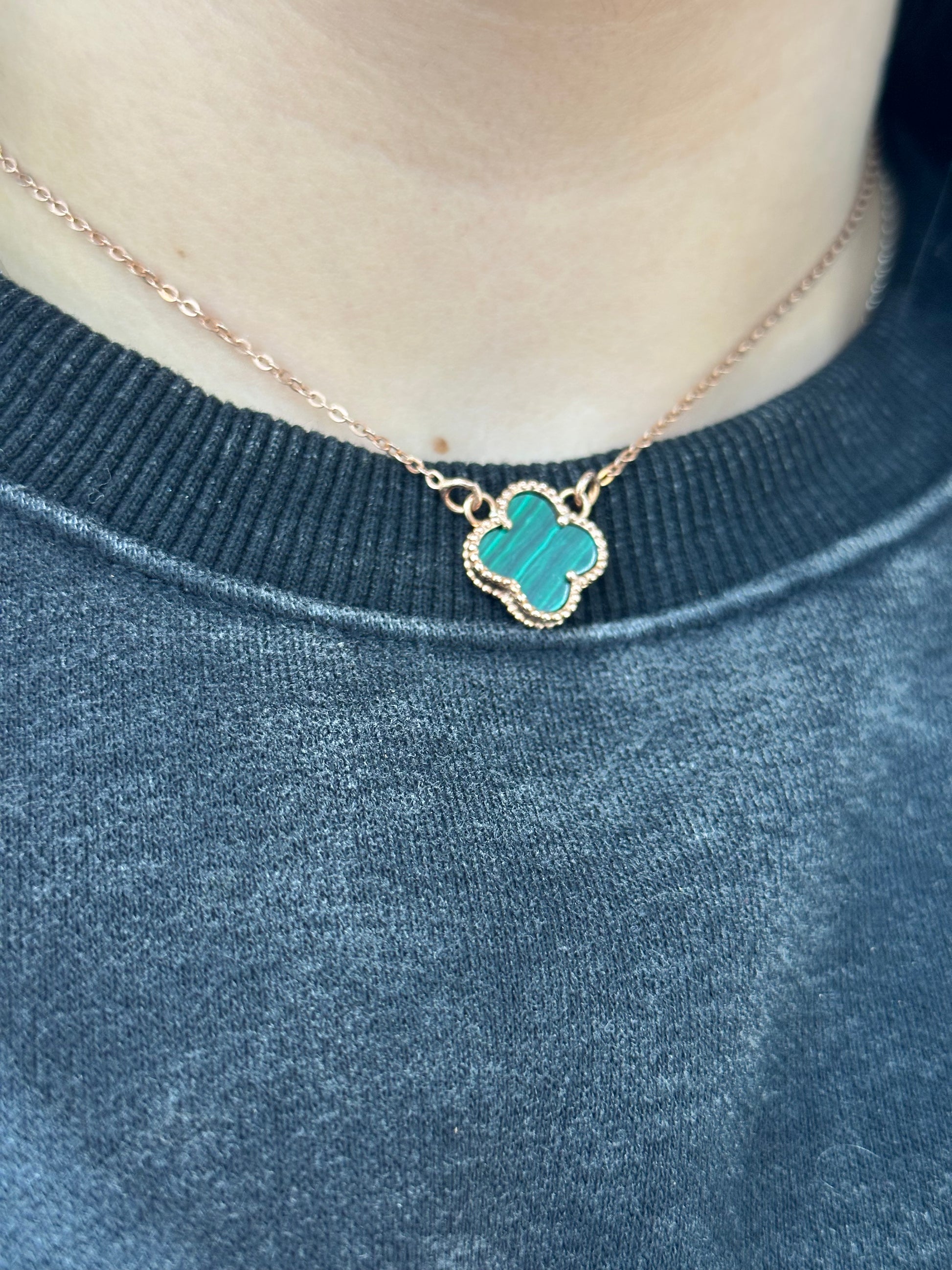 COLLANA QUADRIFOGLIO VERDE