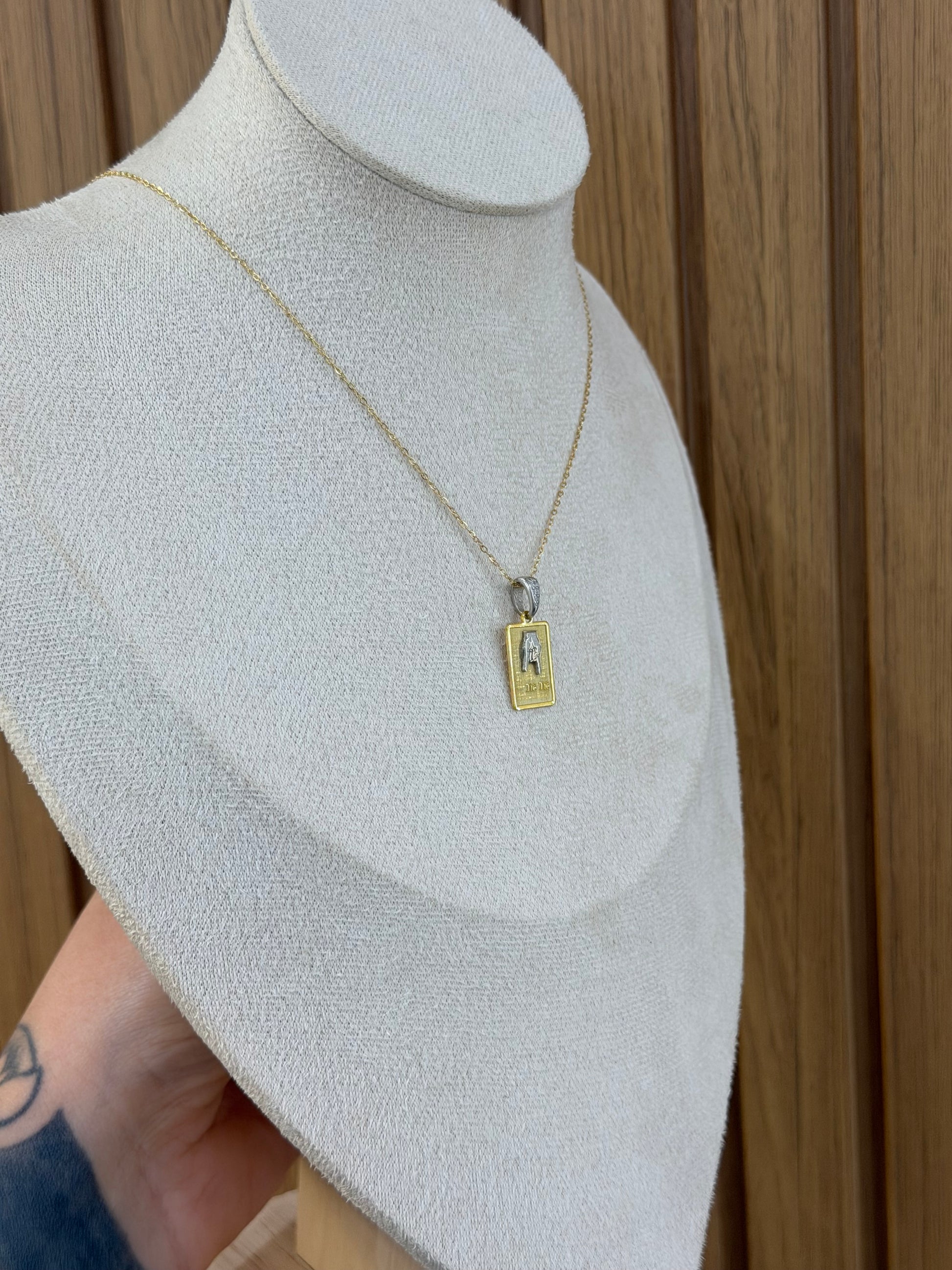 COLLANA MEDAGLIETTA SCARAMANTICA ARGENTO 925