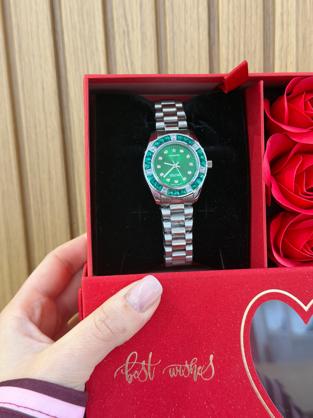 BOX SECRET CON OROLOGIO HOOPS VERDE