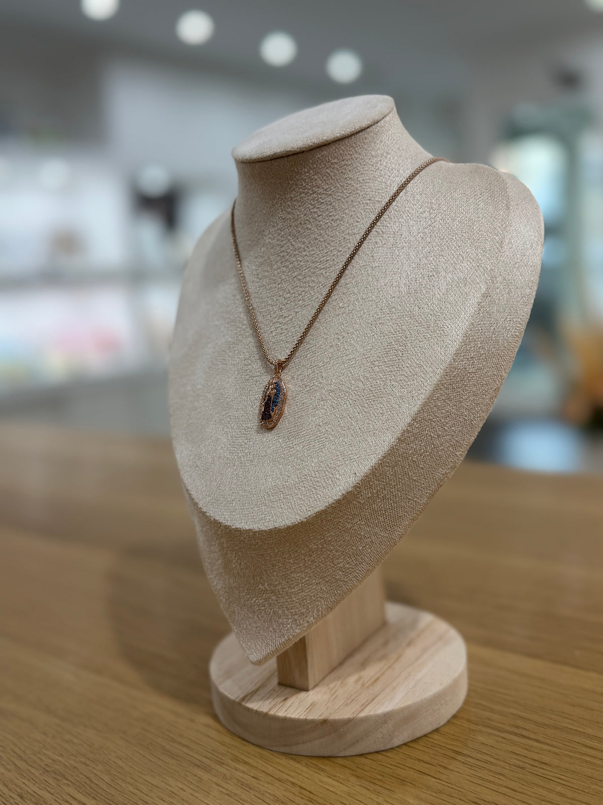 COLLANA MADONNA DI GUADALUPE ROSE GOLD ARGENTO 925
