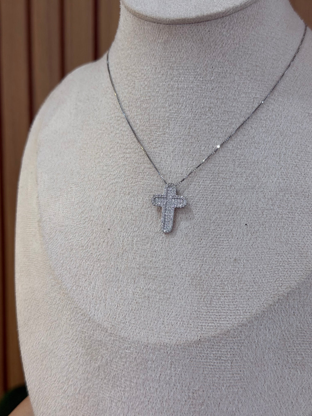 COLLANA ARGENTO 925 CROCE CHIC