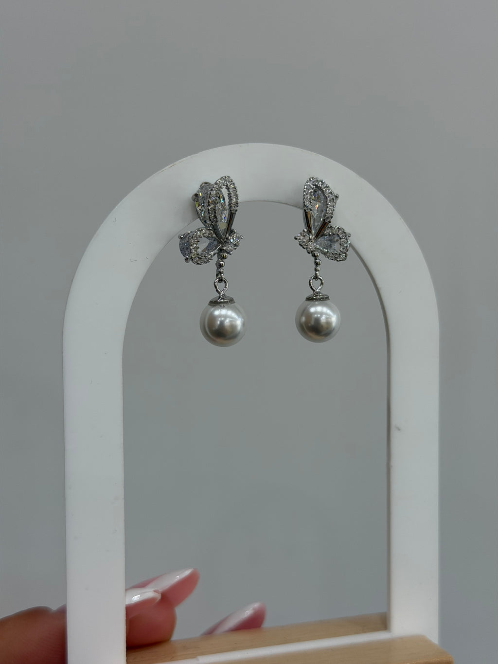 ORECCHINI BUTTERFLY CON PERLA ARGENTO 925