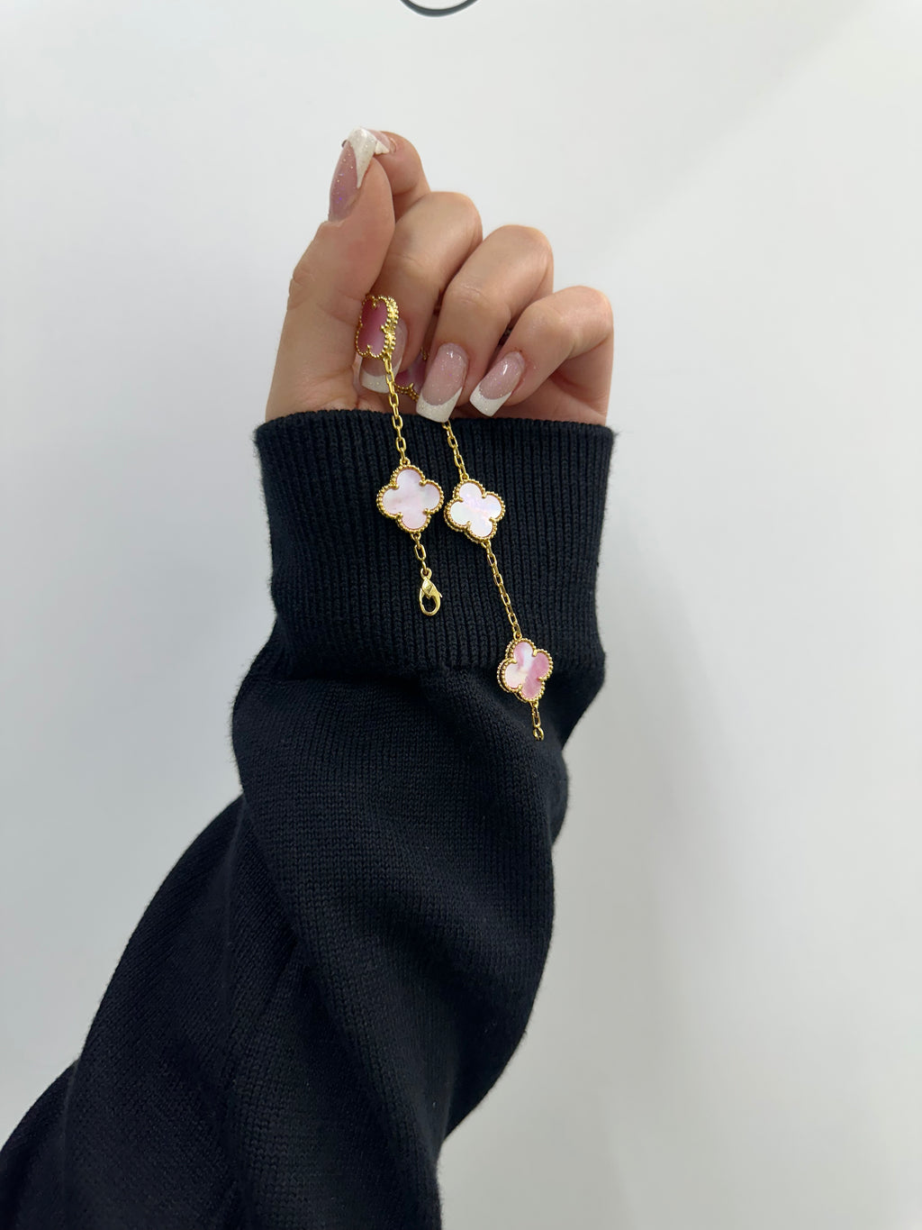 BRACCIALE QUADRIFOGLIO PINK GOLD