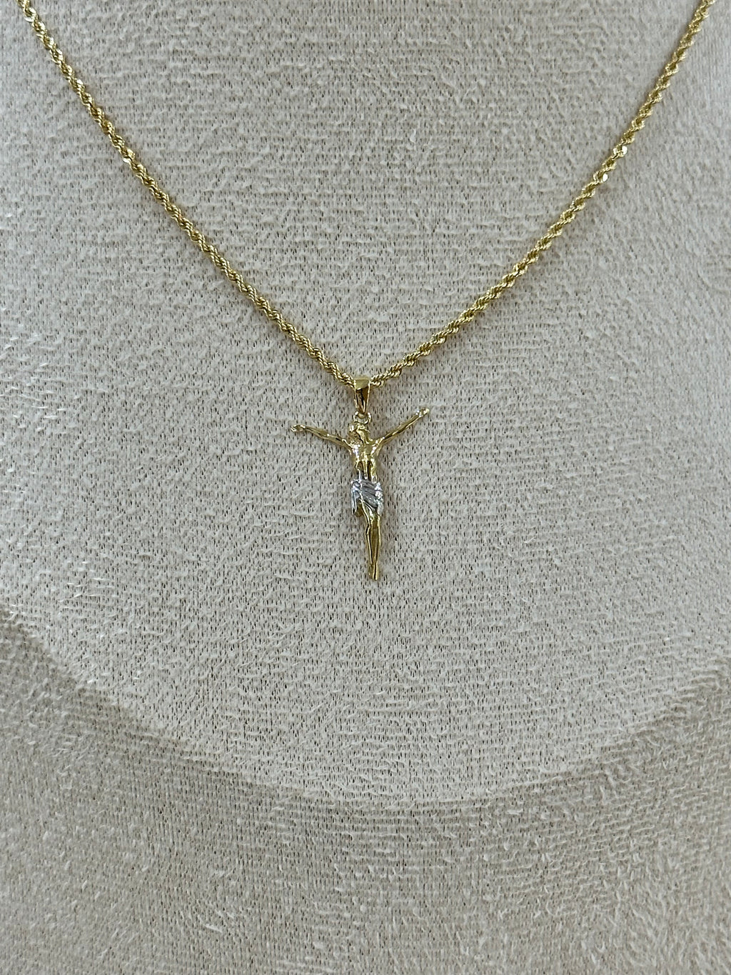 COLLANA LASER ORO 18KT CON CRISTO