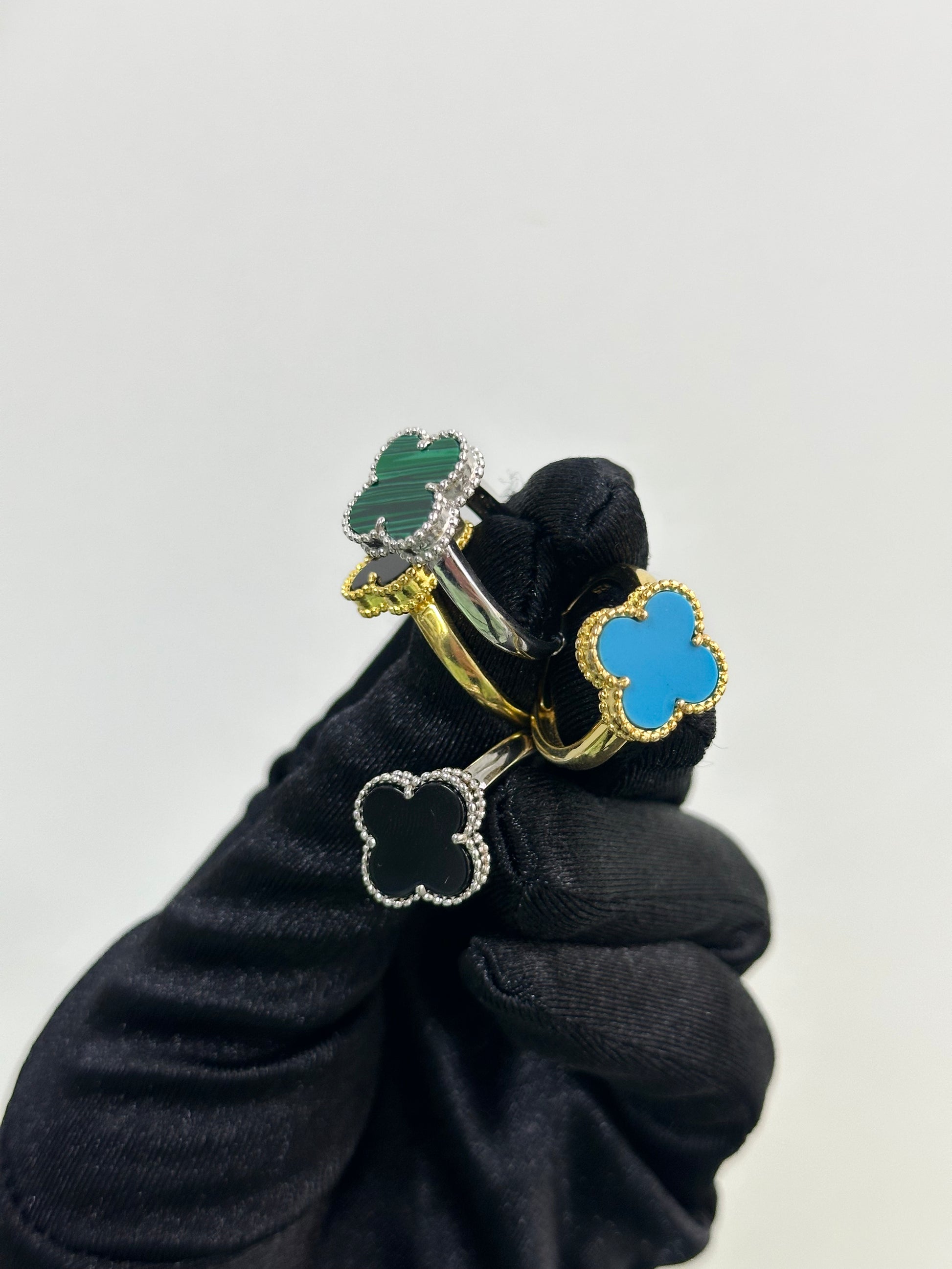 ANELLO QUADRIFOGLIO ARGENTO 925