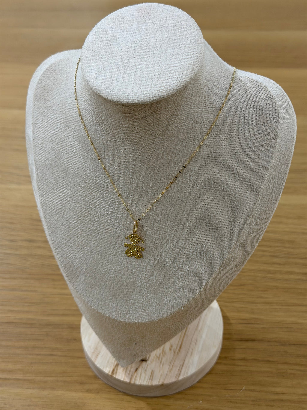 COLLANA ORO 18KT SPECCHIATA CON BIMBA