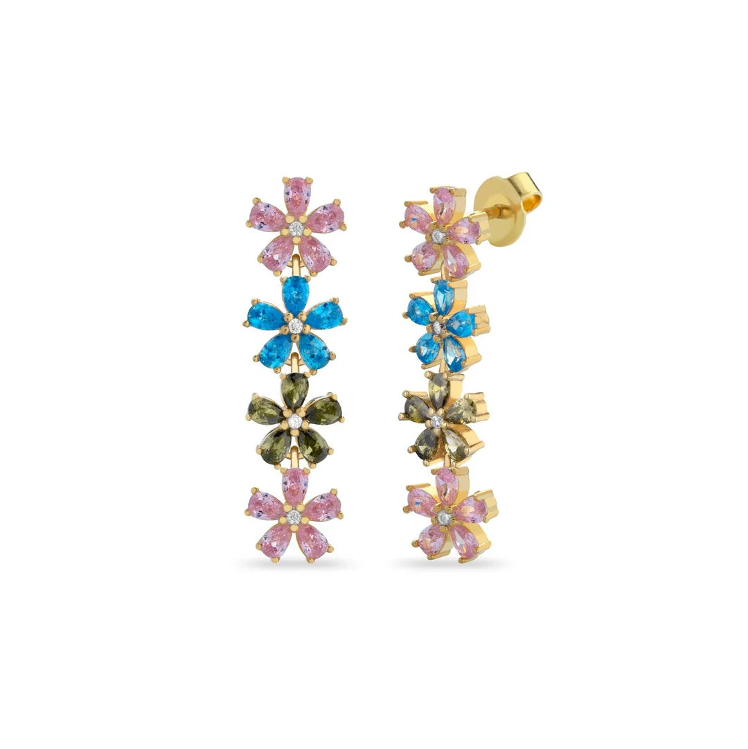 ORECCHINI FIORI MULTICOLOR LAURA P