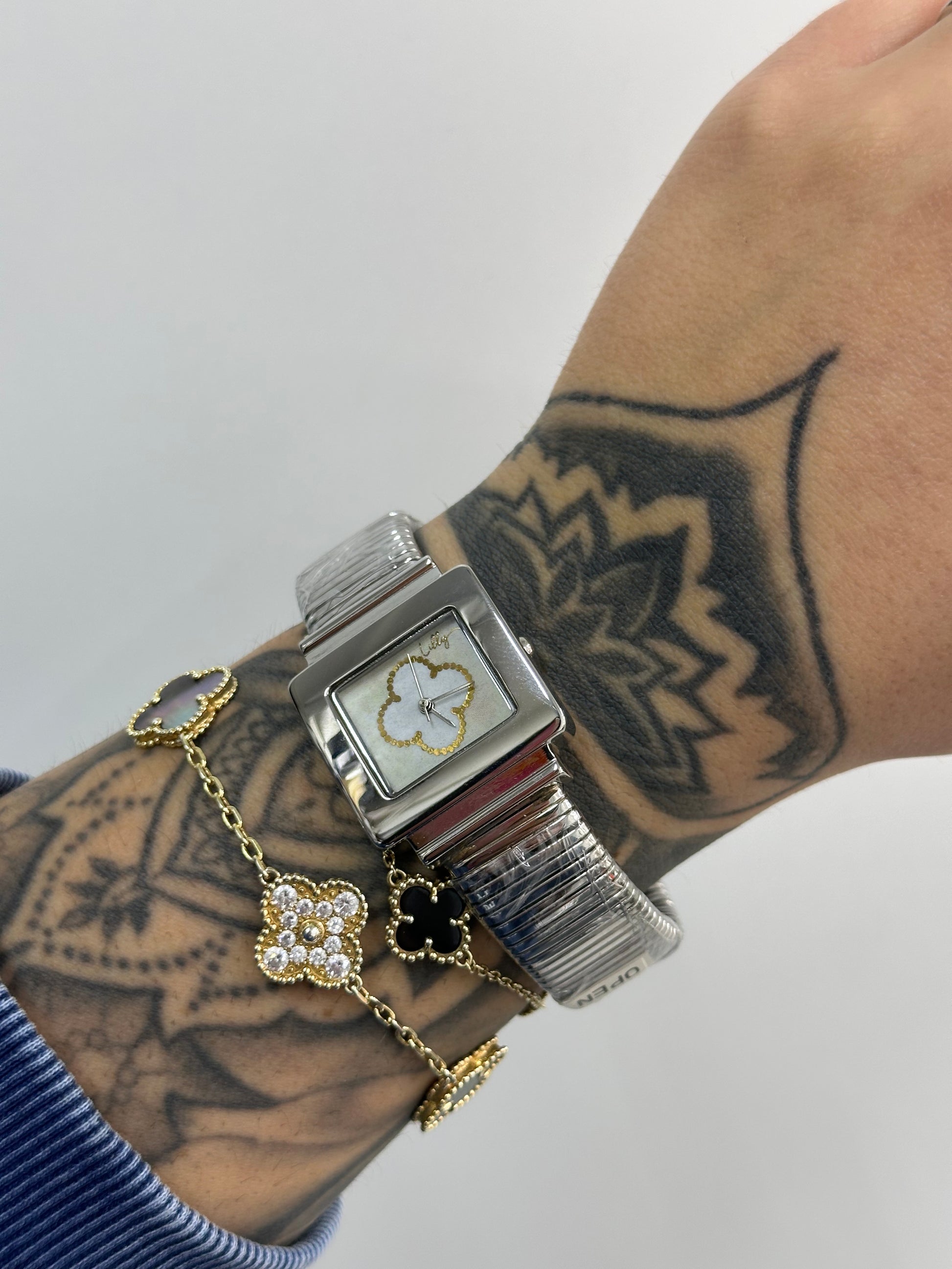 OROLOGIO PRIMO EMPORIO QUADRIFOGLIO BIANCO