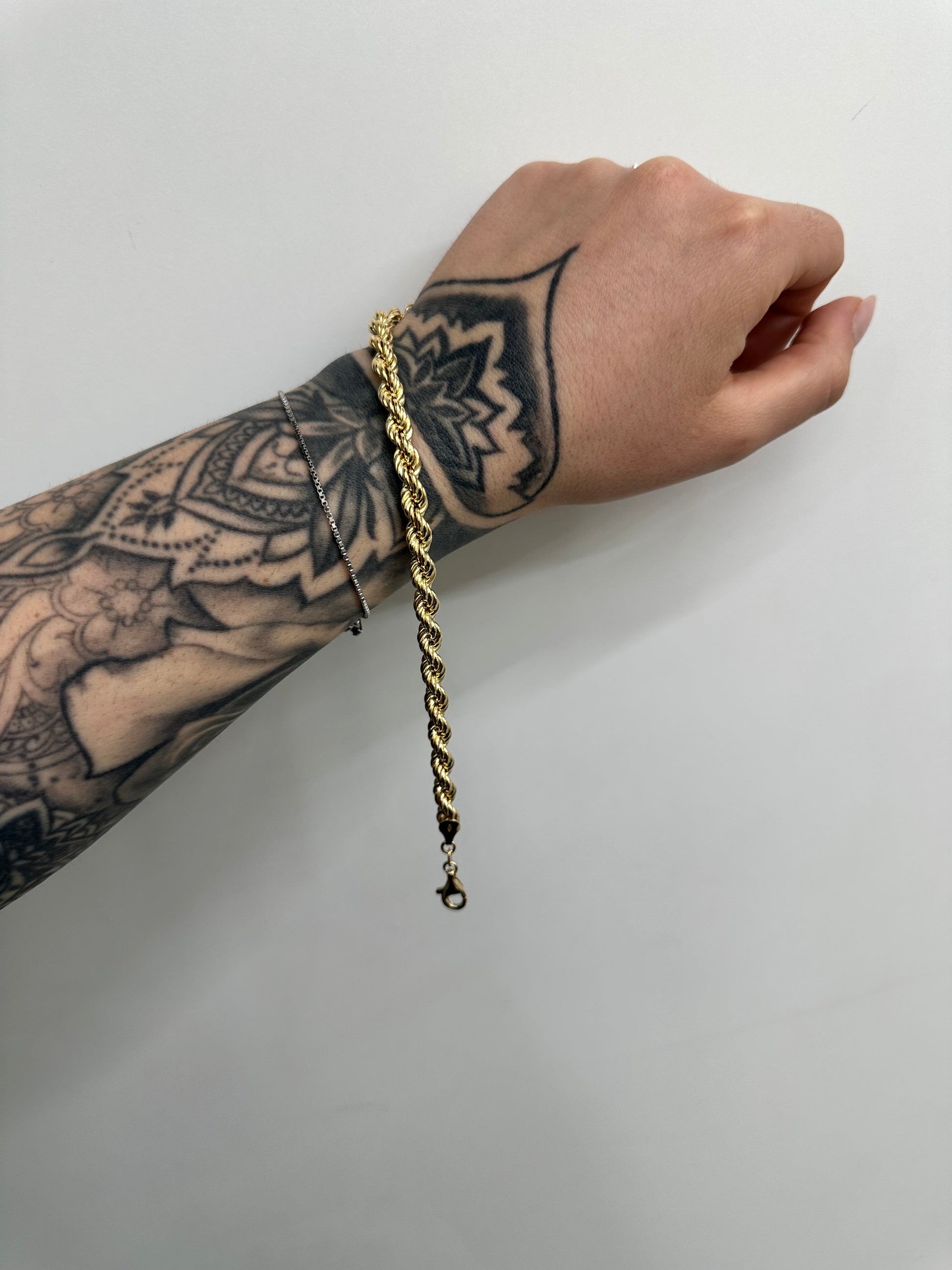 BRACCIALE LASER ARGENTO 925 CON DORATURA