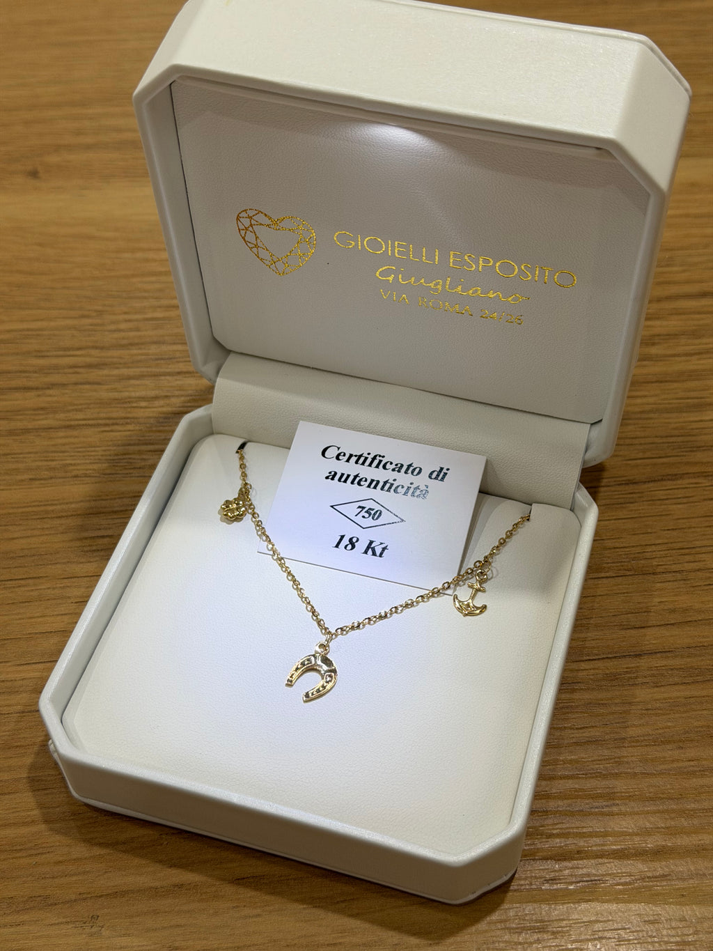 COLLANA BUENA SUERTE ORO 18KT