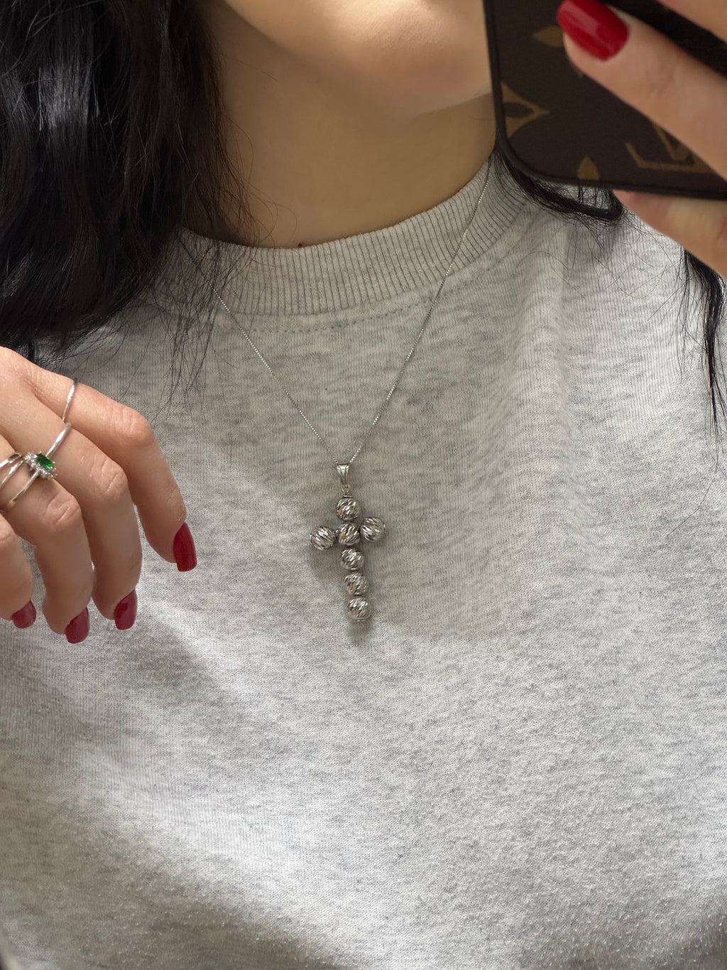 COLLANA CON CROCE MILLE LUCI ARGENTO 925