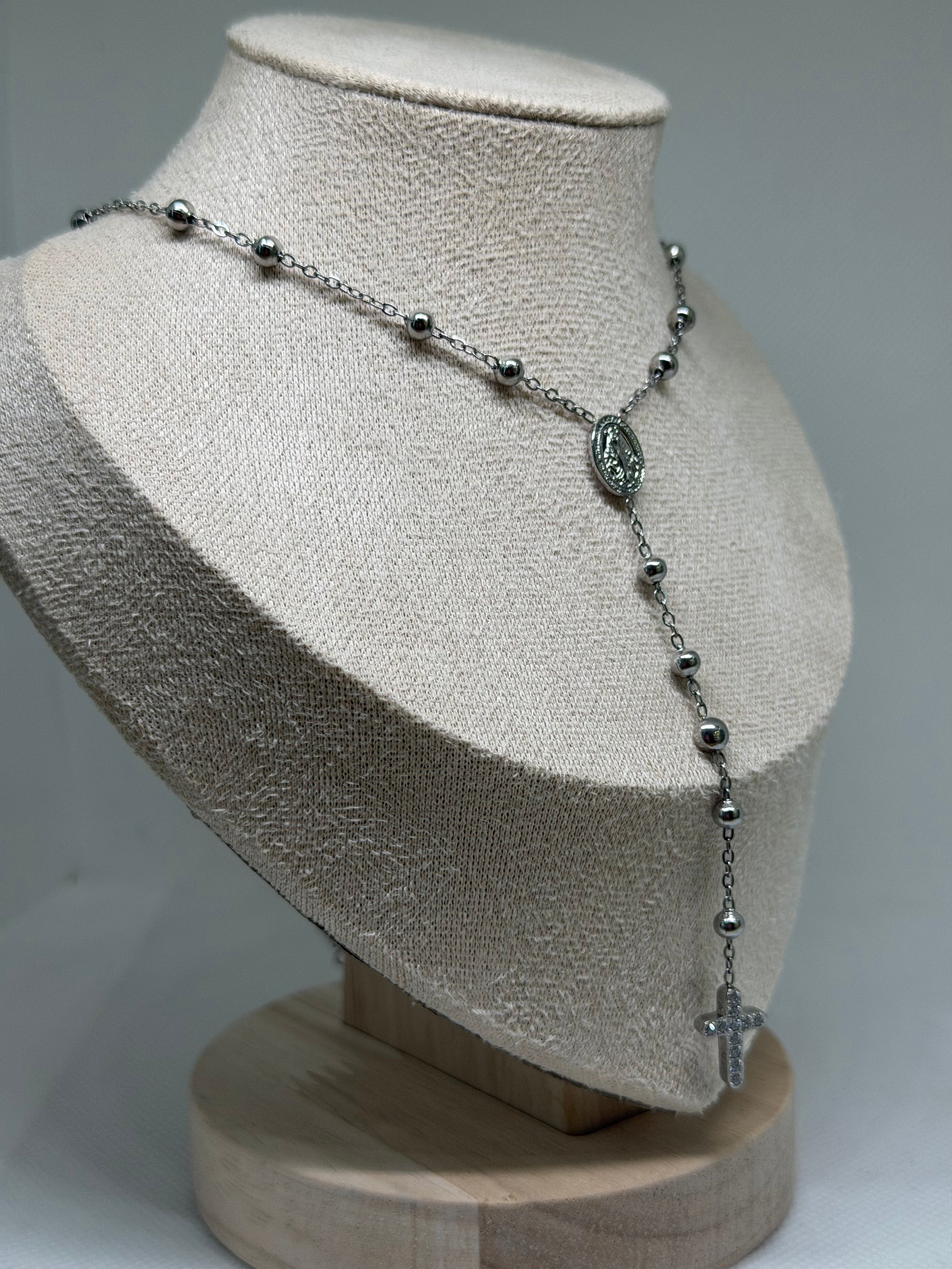COLLANA ROSARIO LIU JO ACCIAIO
