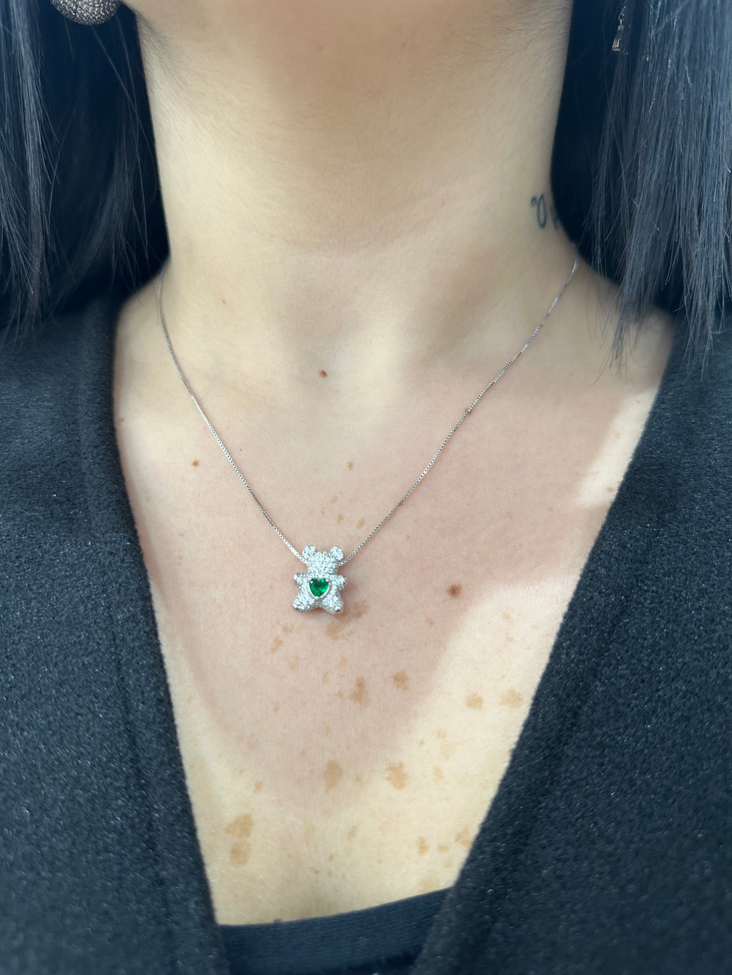 COLLANA MINI TEDDY ARGENTO