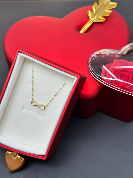 BOX CUPIDO CON COLLANA INFINITO SIMPLE GOLD