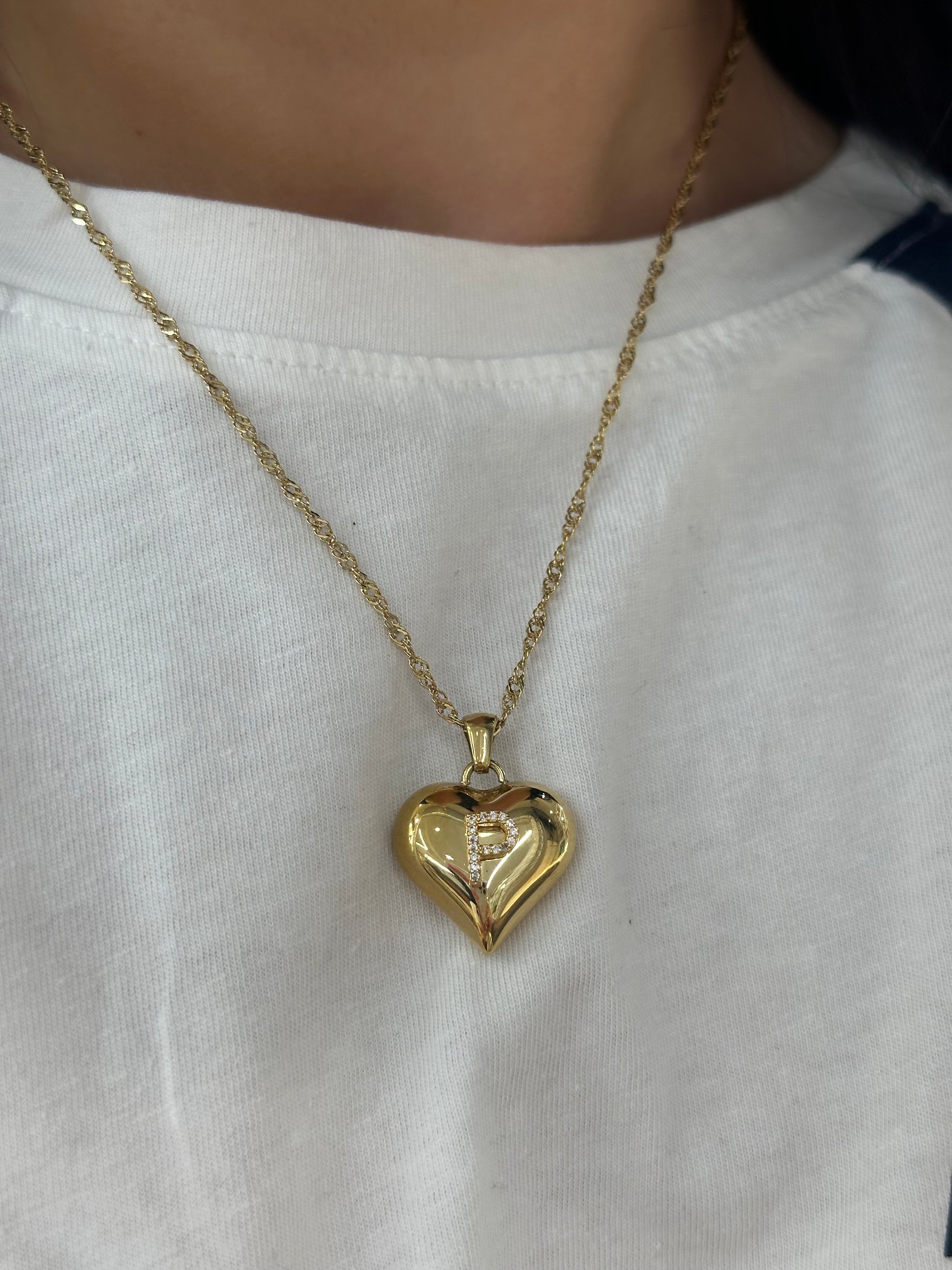 COLLANA CON CUORE INIZIALE P