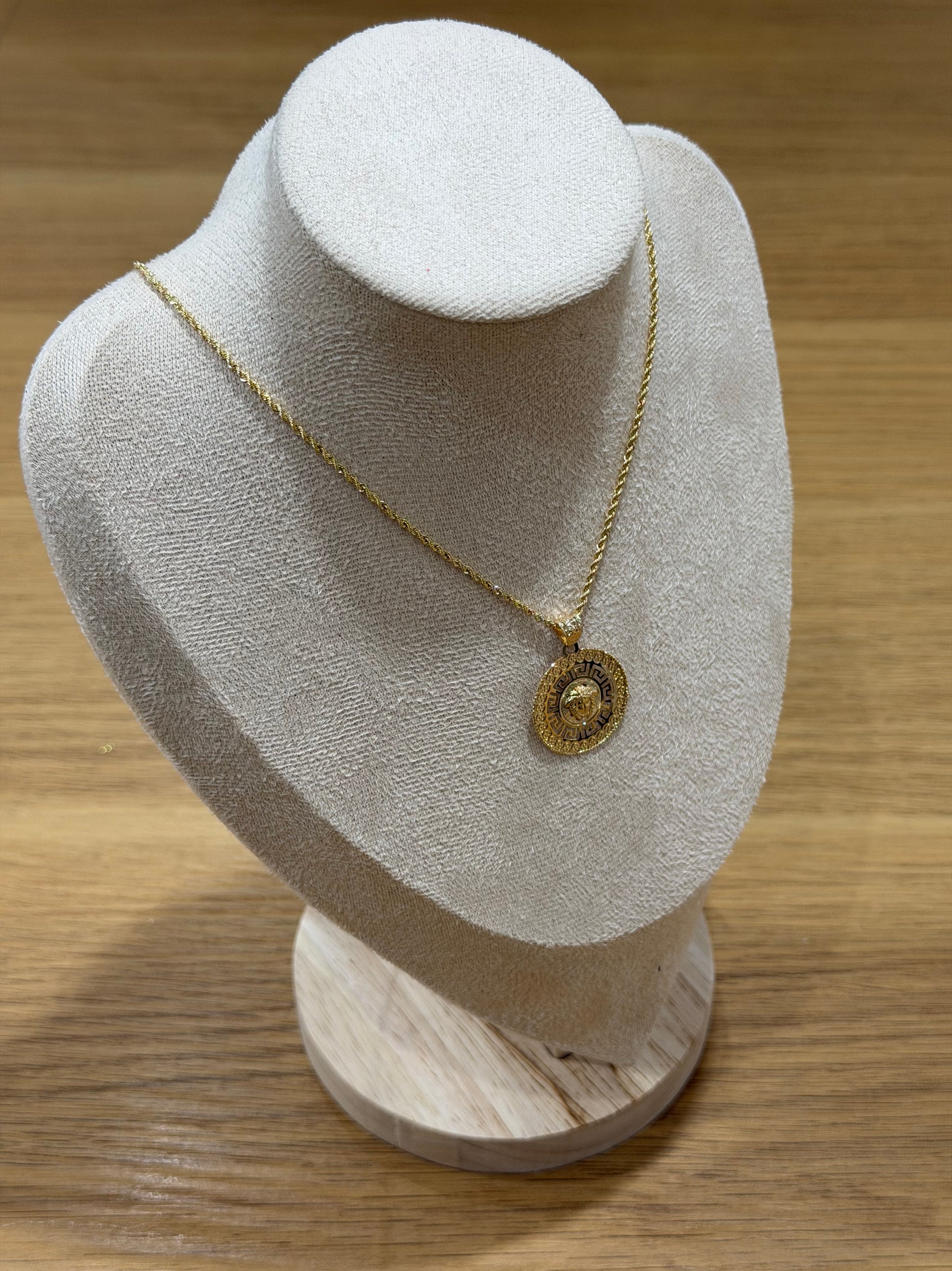 COLLANA ORO 18KT LASER CON CIONDOLO LION