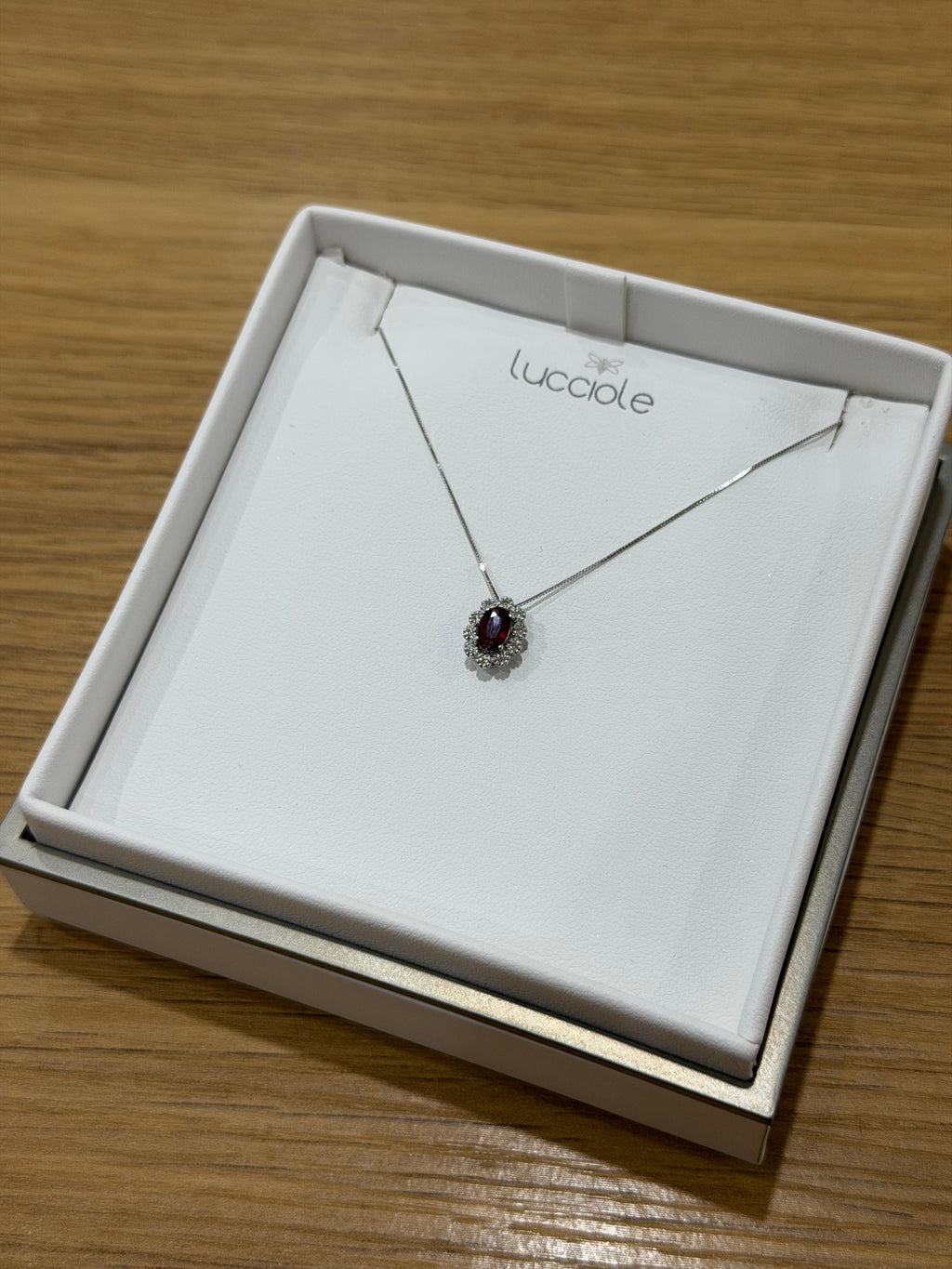 COLLANA KATE ORO 18KT CON DIAMANTI E RUBINO