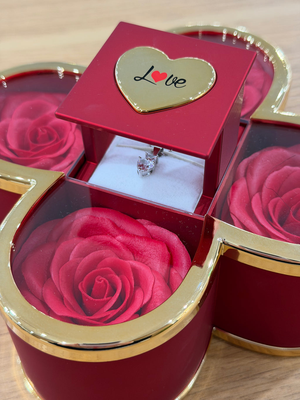 BOX IMPERIAL CON COLLANA DOPPIO CUORE ARGENTO 925