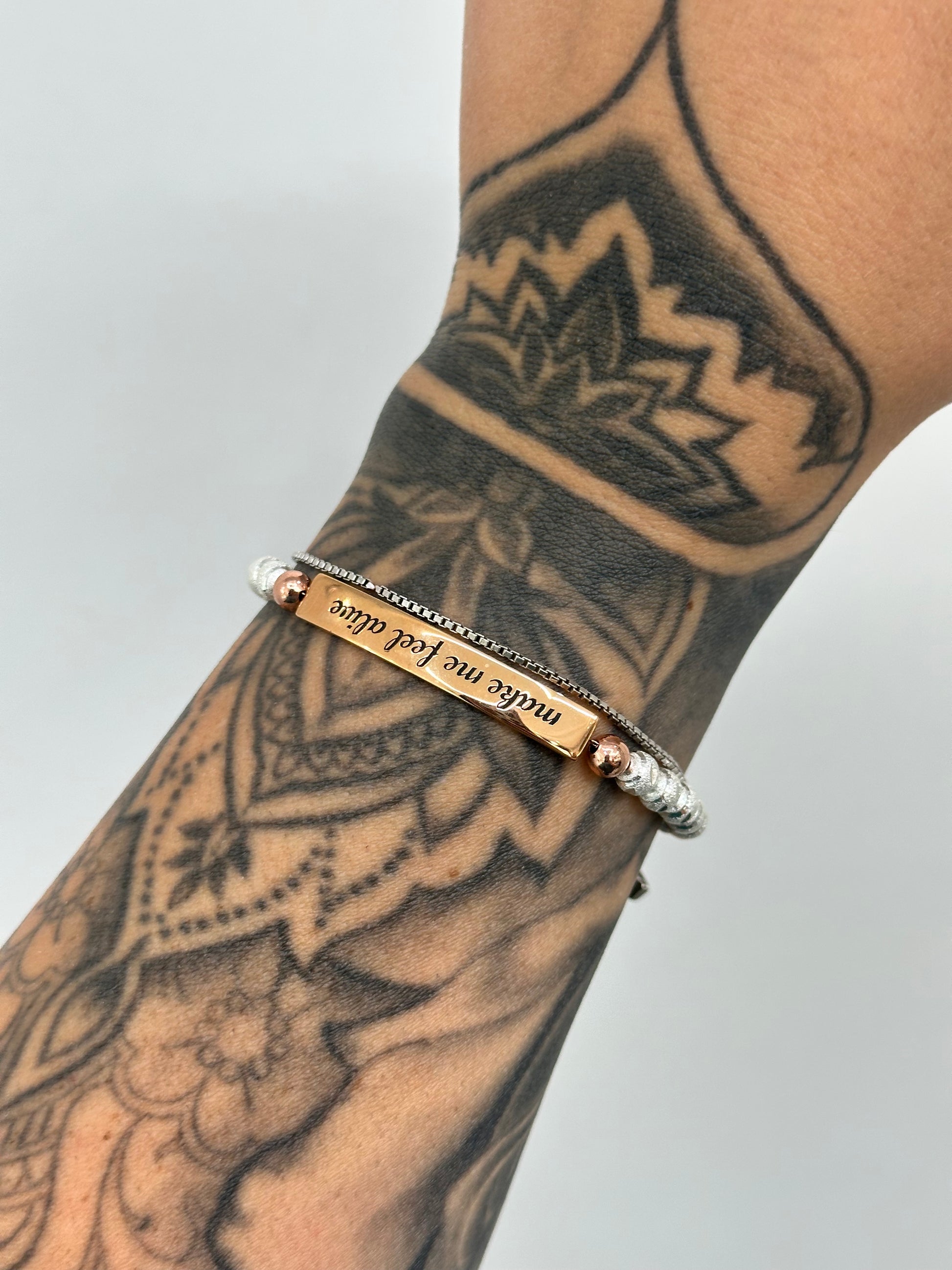 BRACCIALE DEDICATION MAKE ME FEEL ROSATO