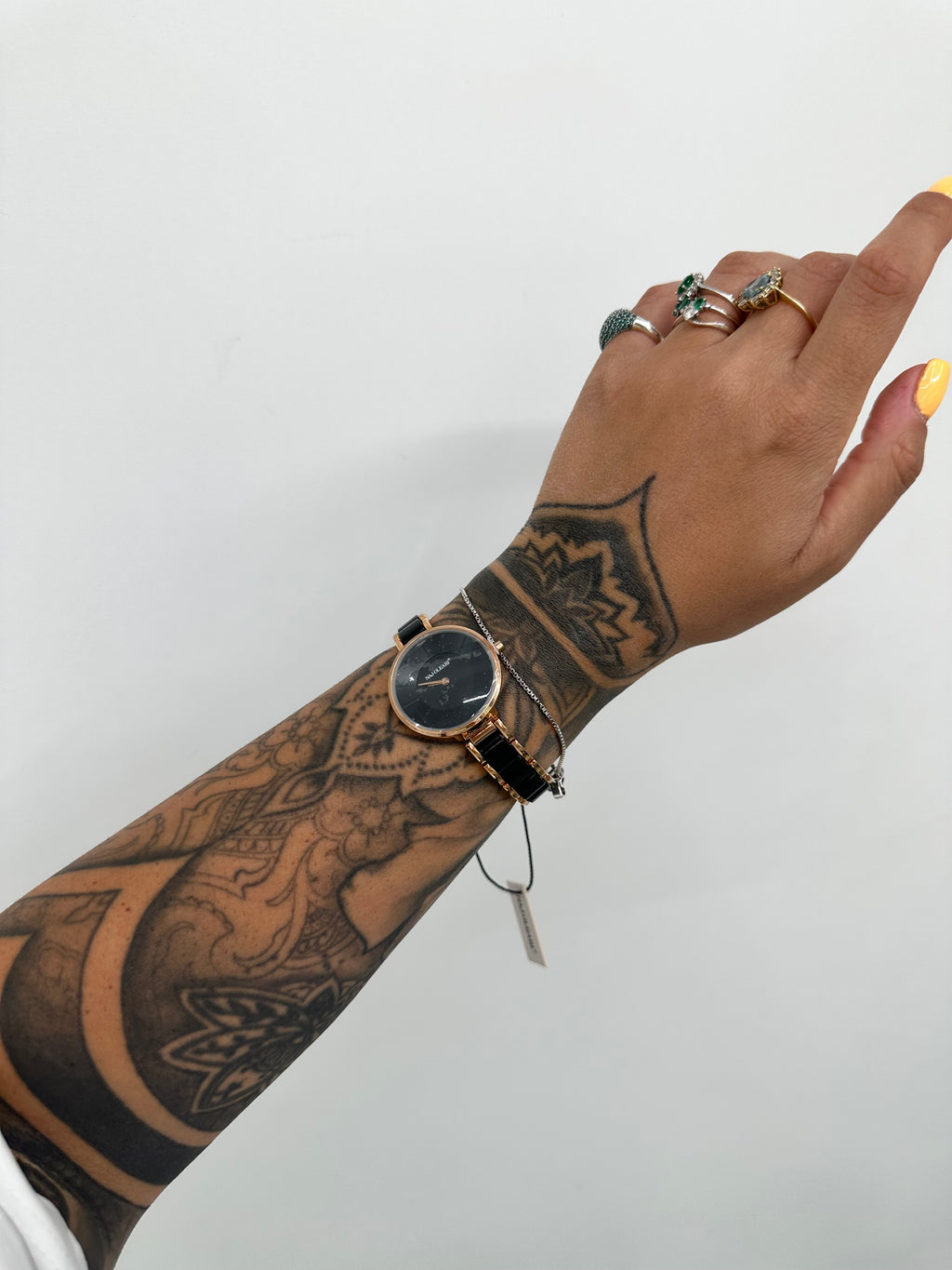 OROLOGIO NAJ-OLEARI NERO E ORO ROSA