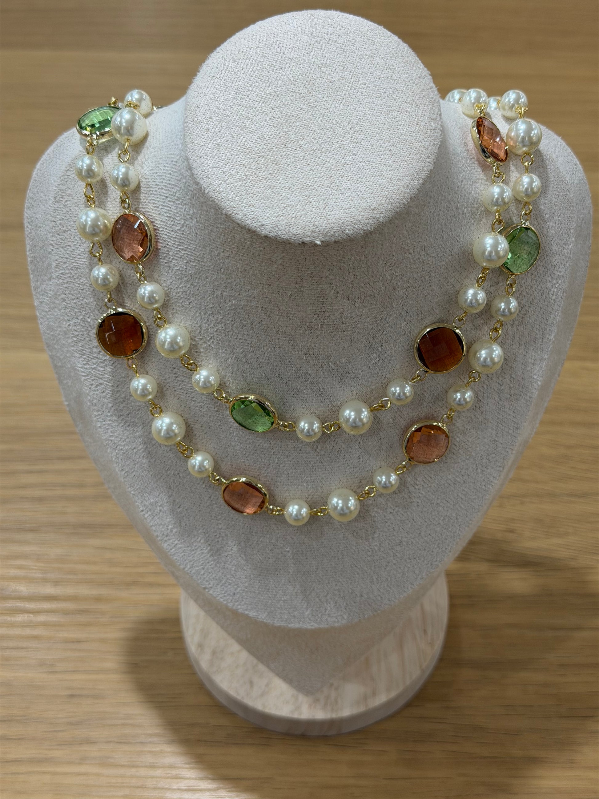 COLLANA AMO VENEZIA CON PERLE E CRISTALLI