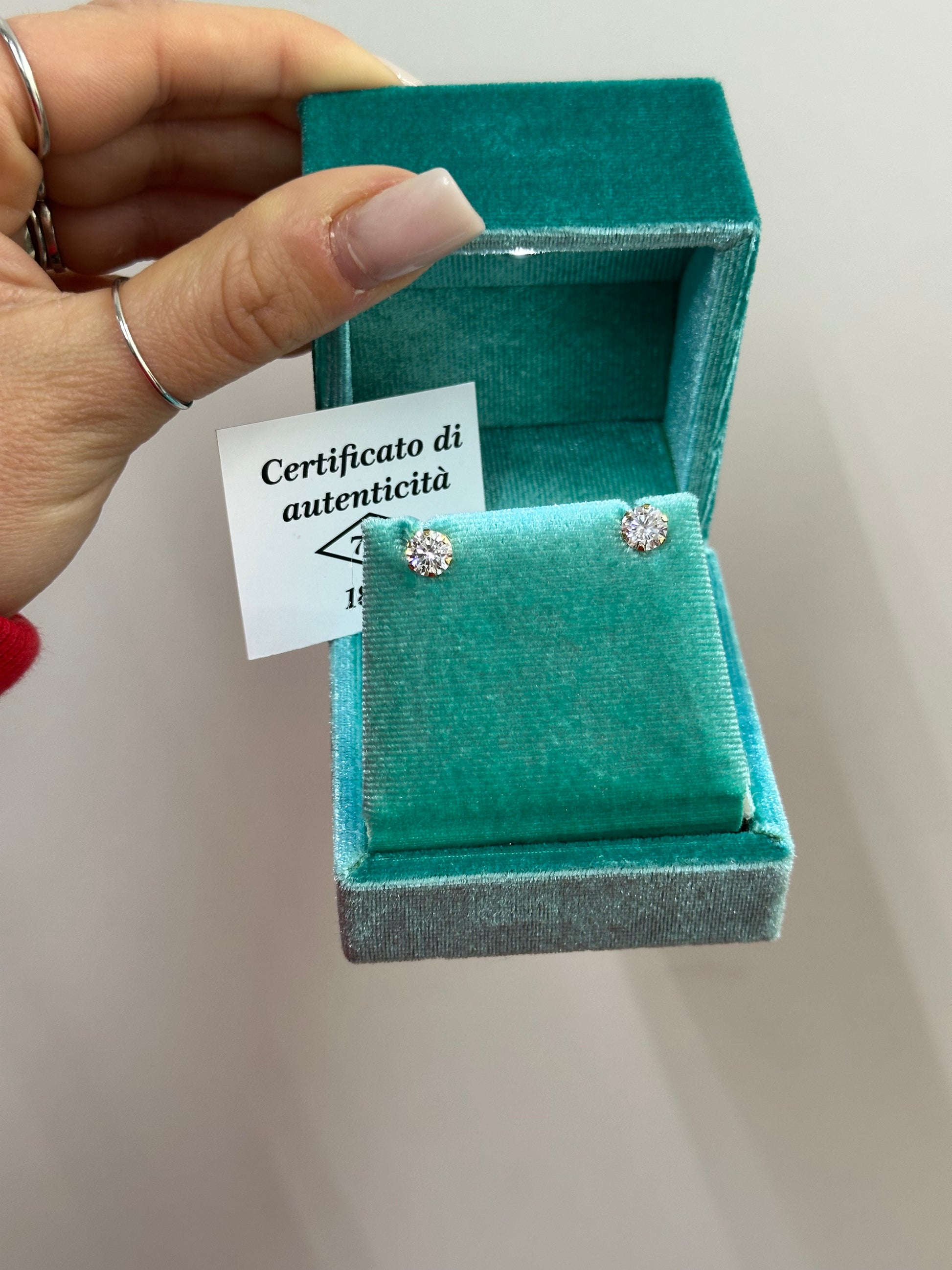 ORECCHINI PUNTO LUCE ORO 18KT